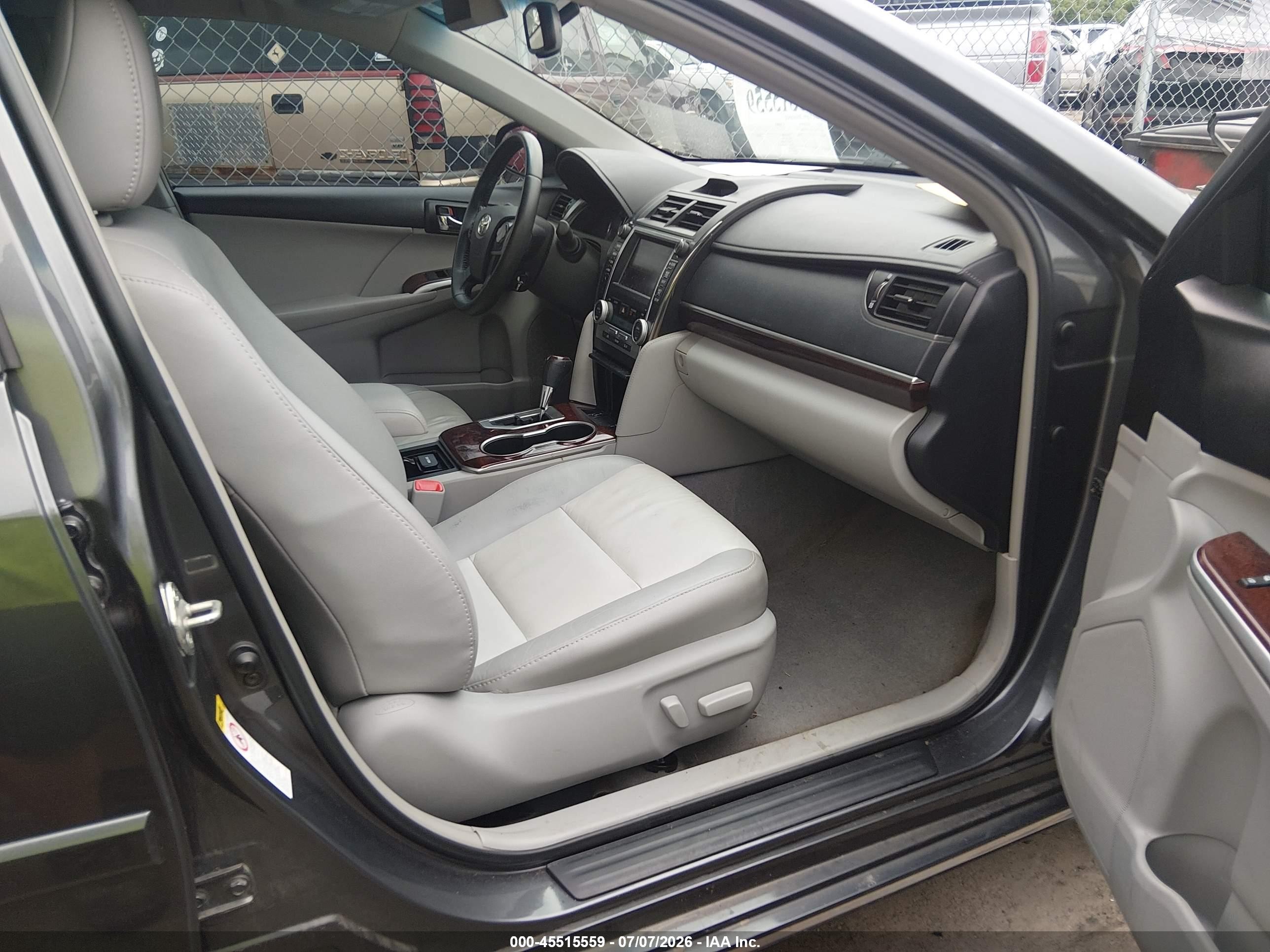 2012 Toyota Camry Xle V6 Gray vin: 4T1BK1FK5CU522665