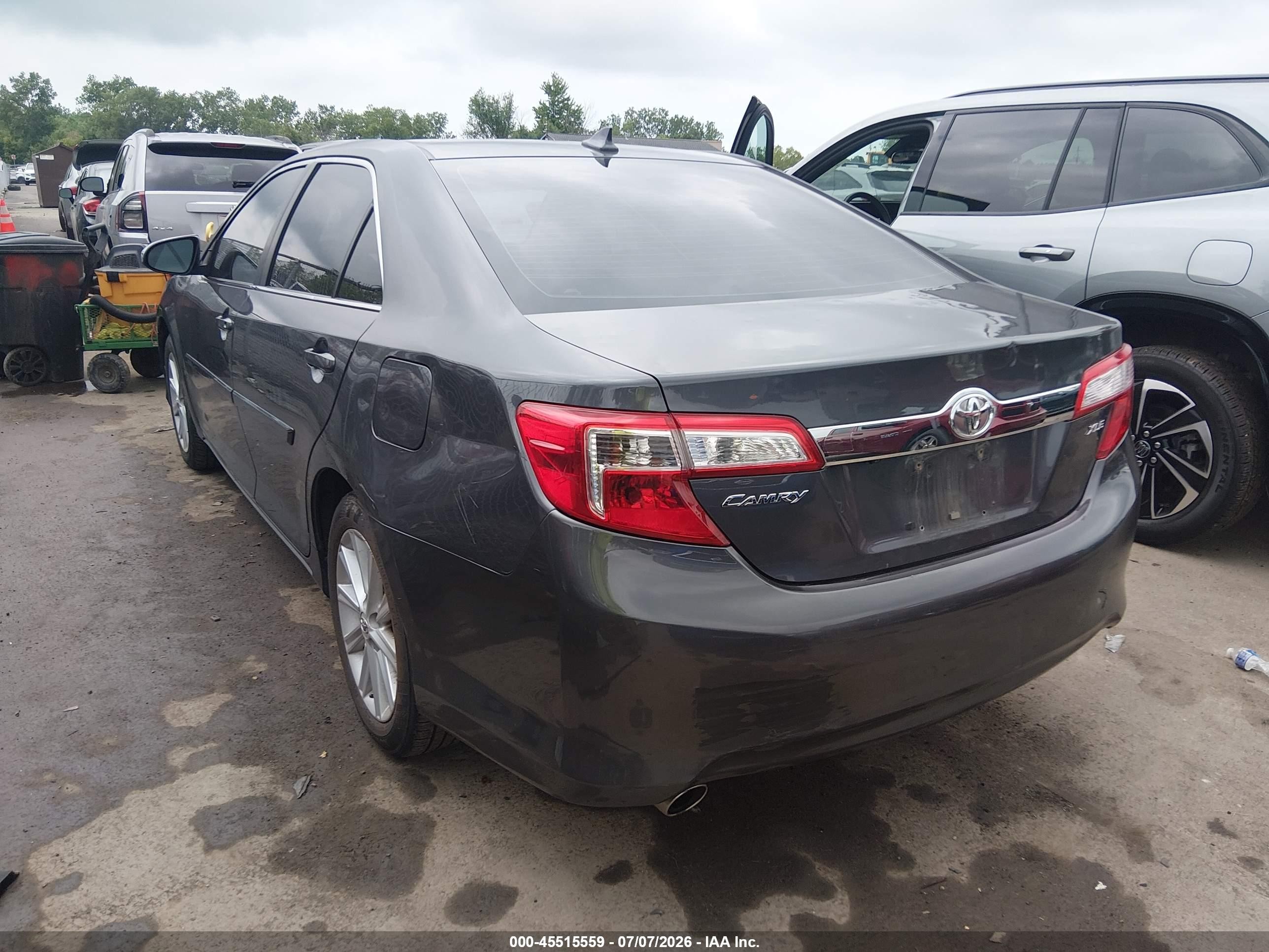 2012 Toyota Camry Xle V6 Gray vin: 4T1BK1FK5CU522665