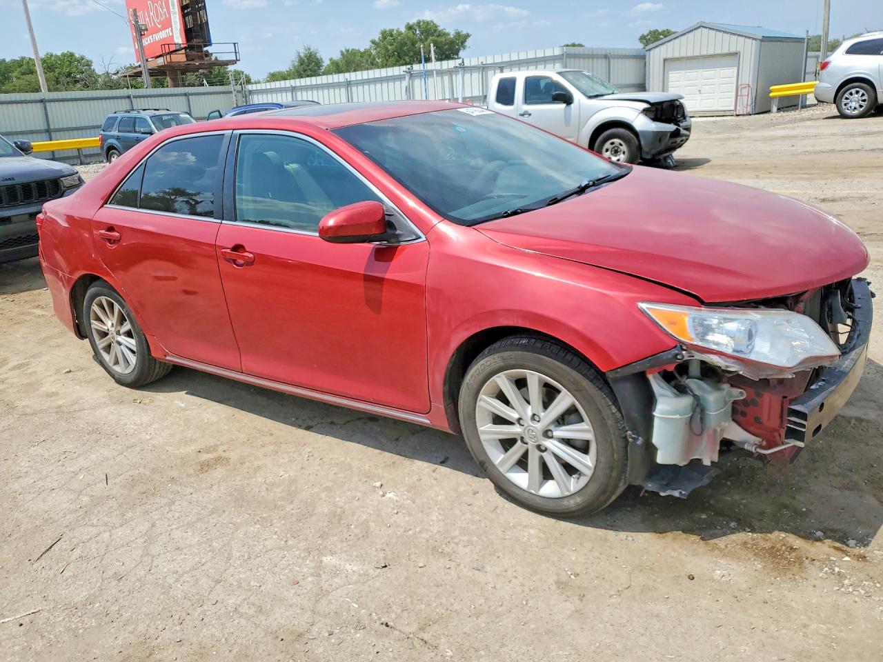2012 Toyota Camry Xle V6 Red vin: 4T1BK1FK5CU524593