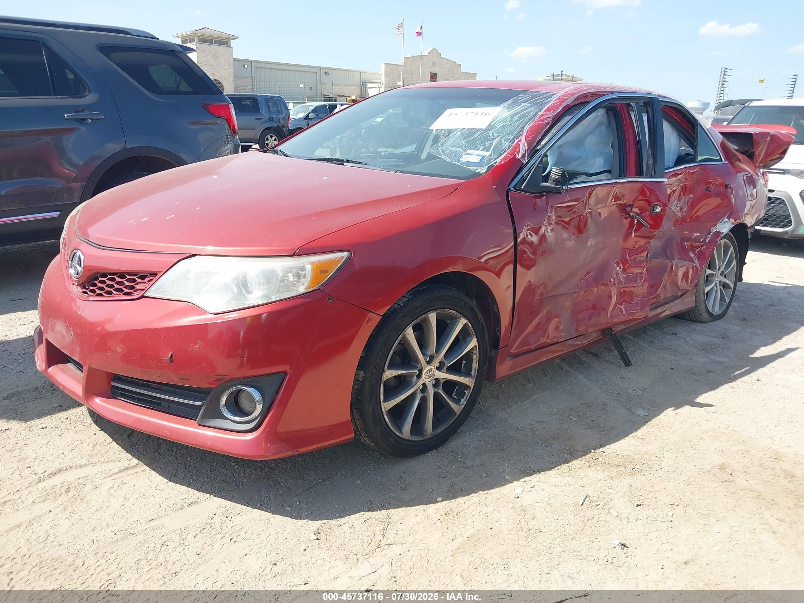 2014 Toyota Camry Se V6 Red vin: 4T1BK1FK5EU543079