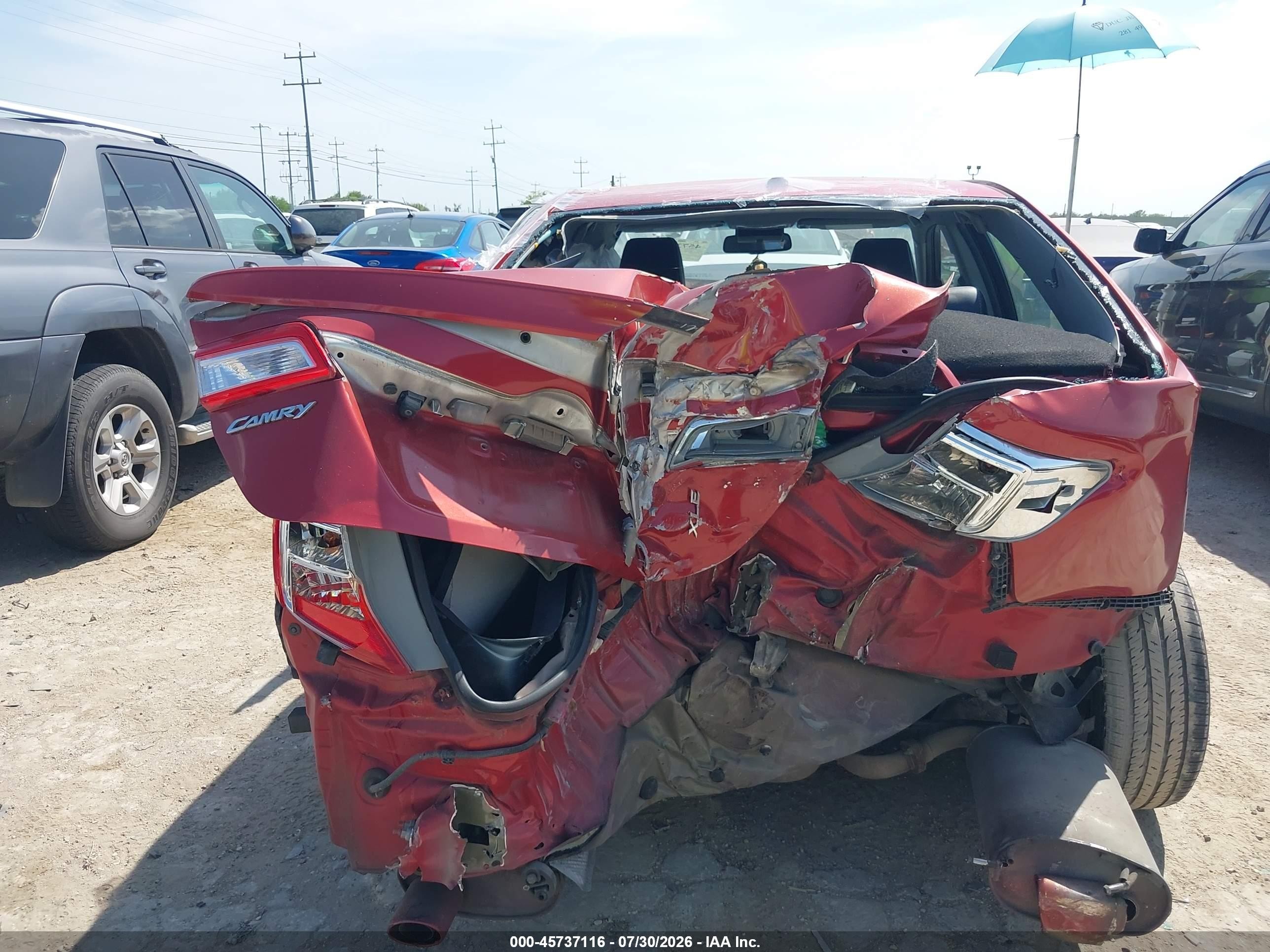 2014 Toyota Camry Se V6 Red vin: 4T1BK1FK5EU543079