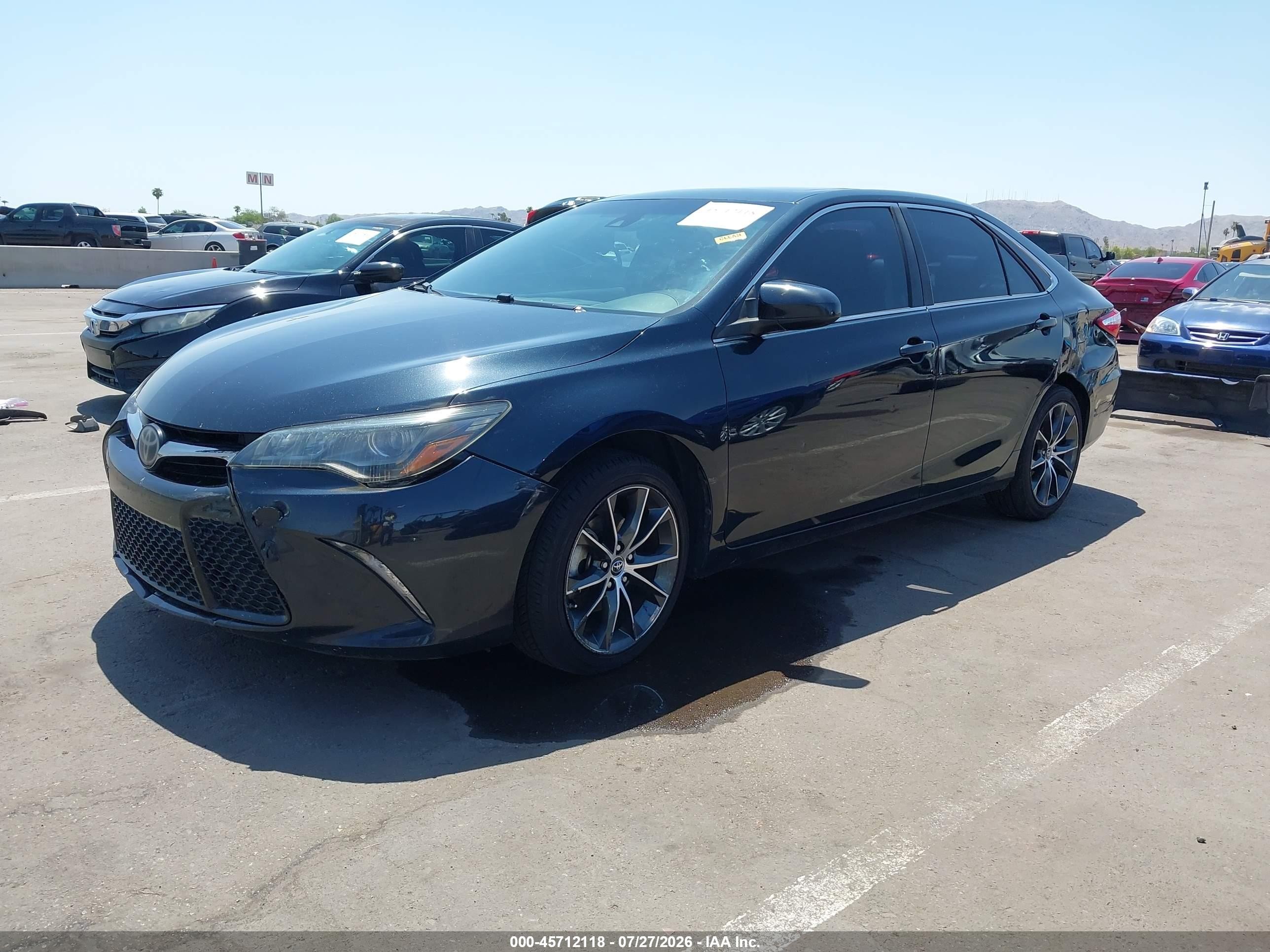 2015 Toyota Camry Xse V6 Blue vin: 4T1BK1FK5FU563480