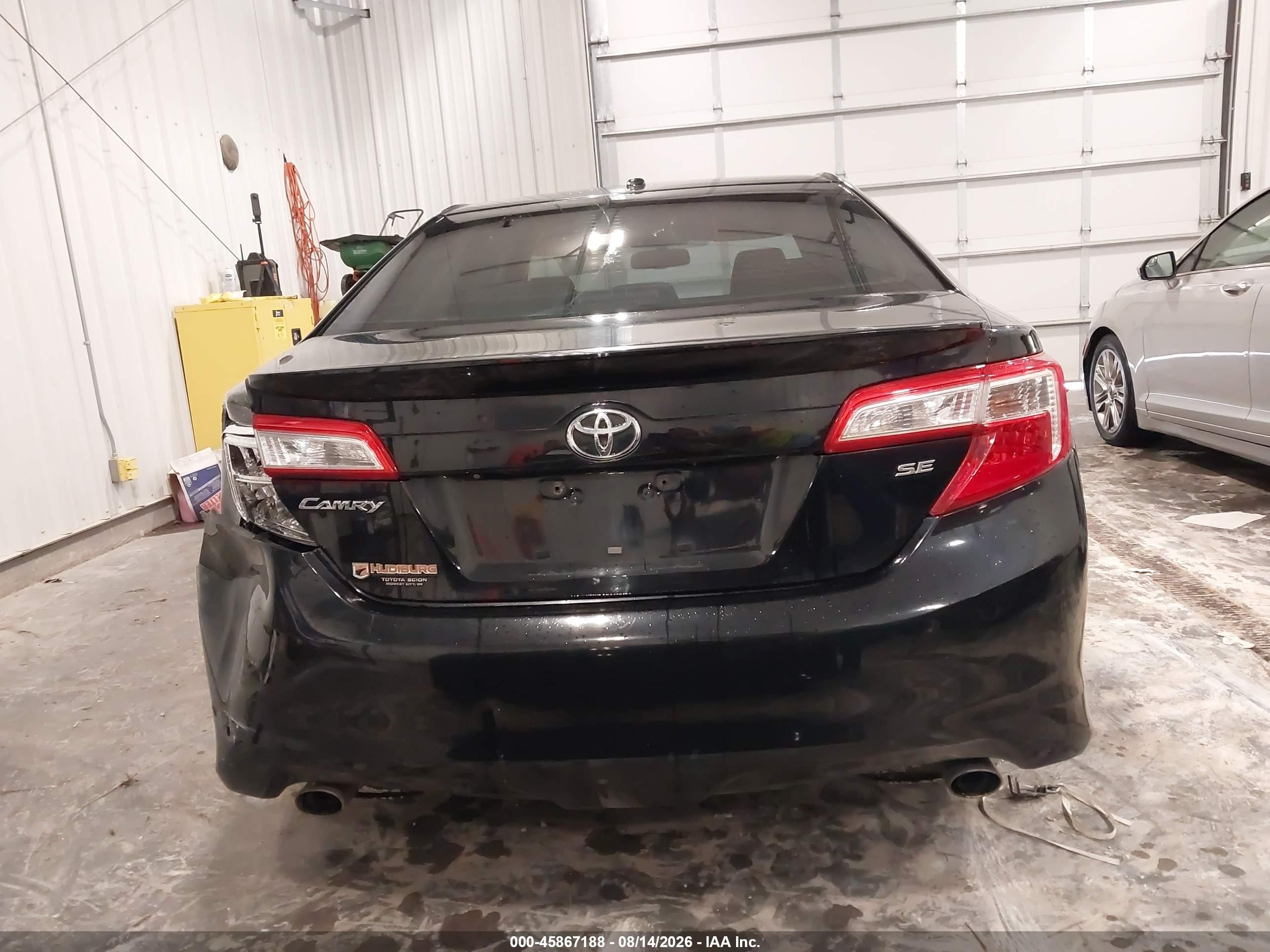 2012 Toyota Camry Se V6 Black vin: 4T1BK1FK6CU008856