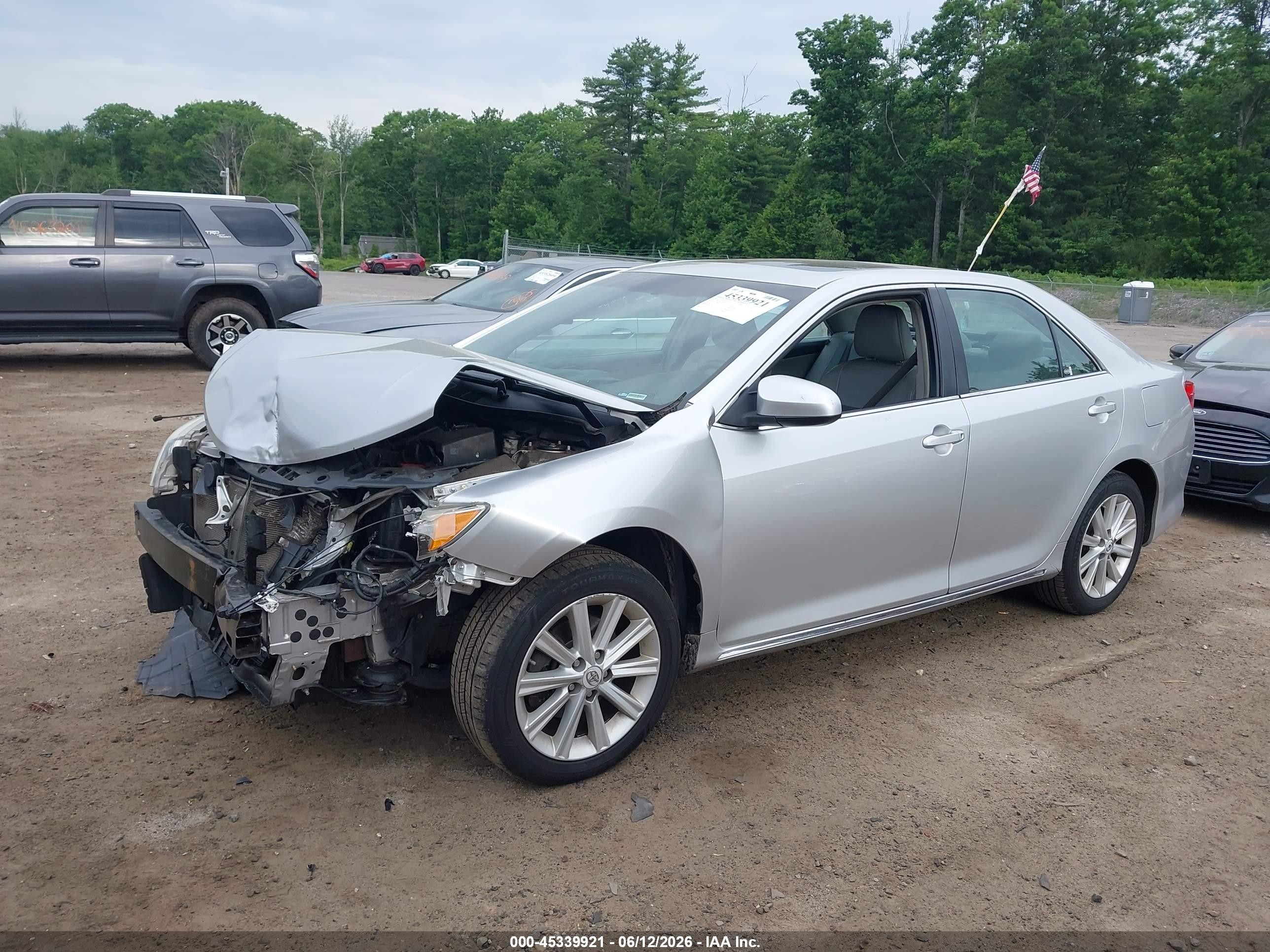 2012 Toyota Camry Xle V6 Silver vin: 4T1BK1FK6CU014561