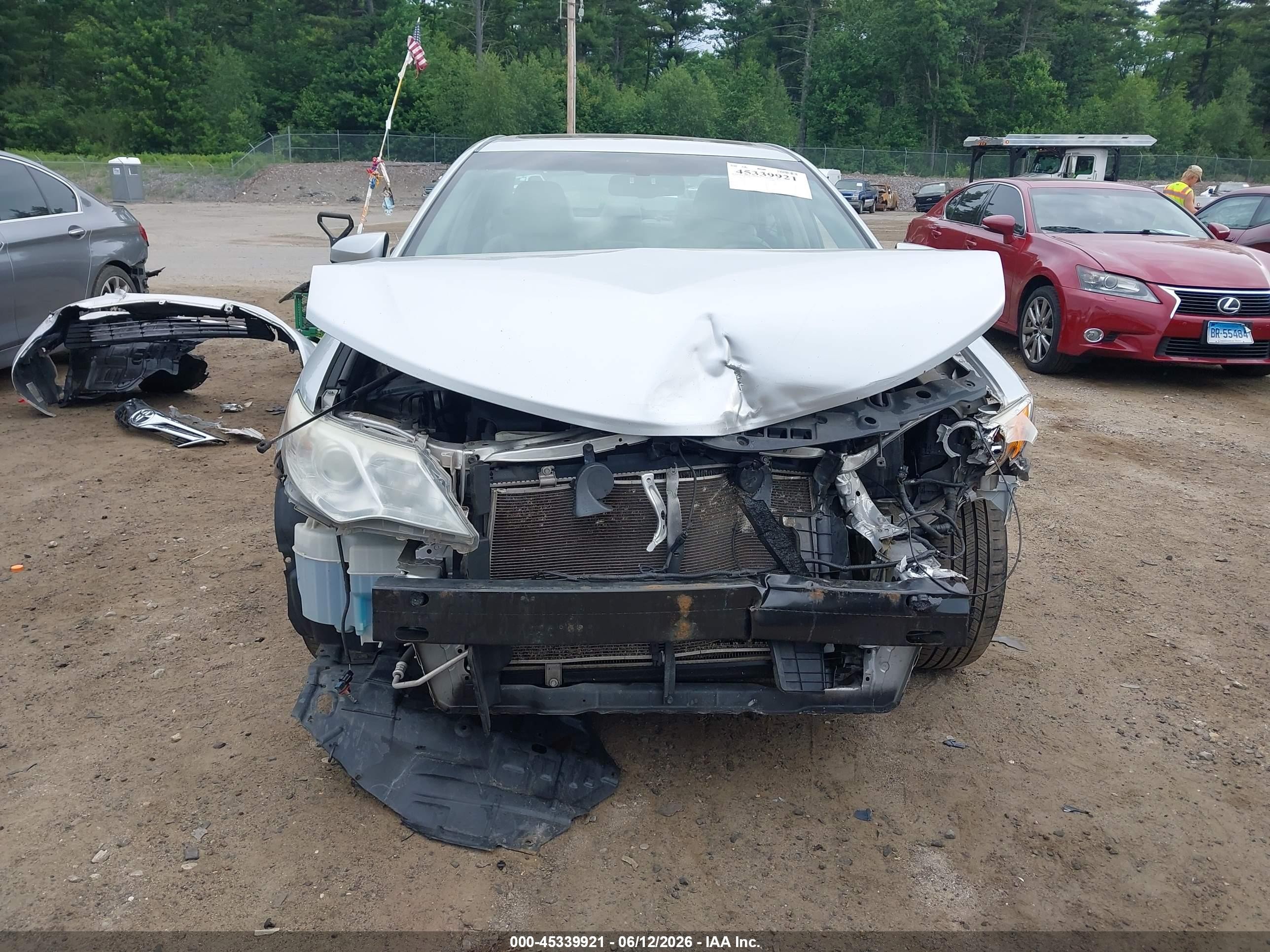 2012 Toyota Camry Xle V6 Silver vin: 4T1BK1FK6CU014561