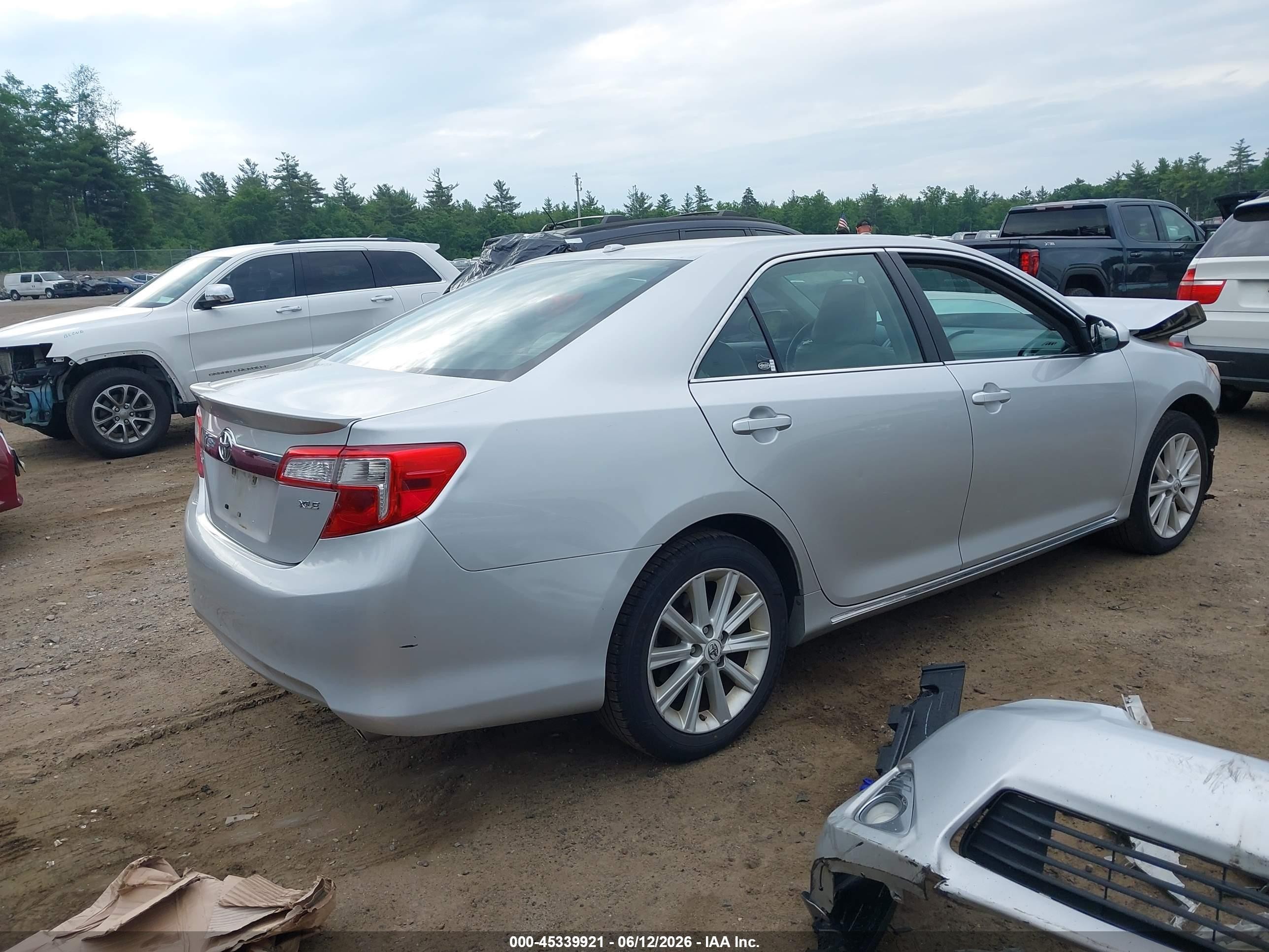 2012 Toyota Camry Xle V6 Silver vin: 4T1BK1FK6CU014561