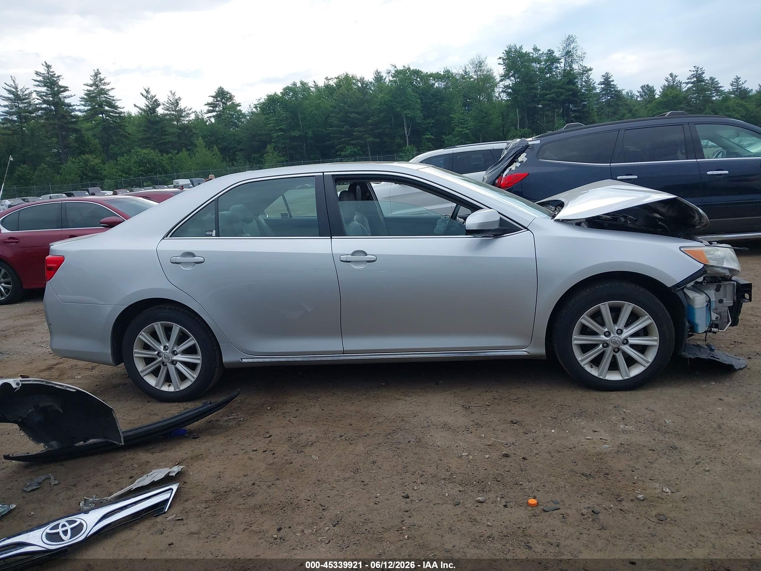 2012 Toyota Camry Xle V6 Silver vin: 4T1BK1FK6CU014561