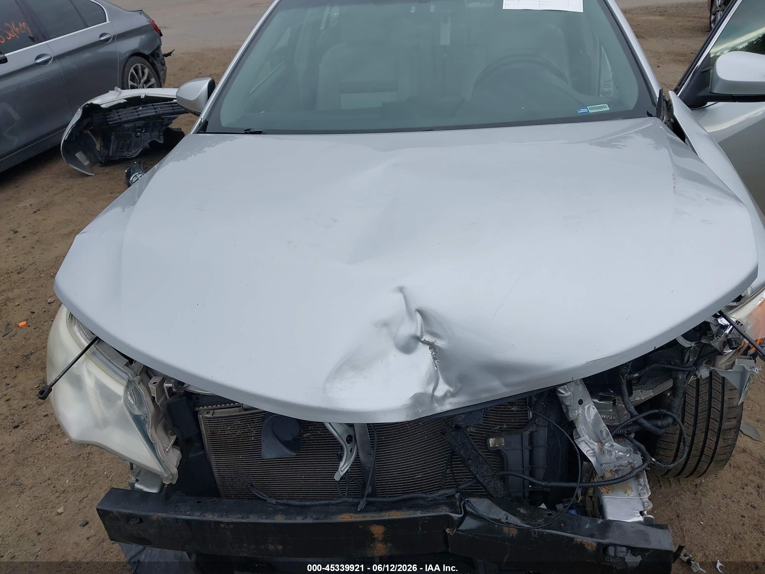 2012 Toyota Camry Xle V6 Silver vin: 4T1BK1FK6CU014561
