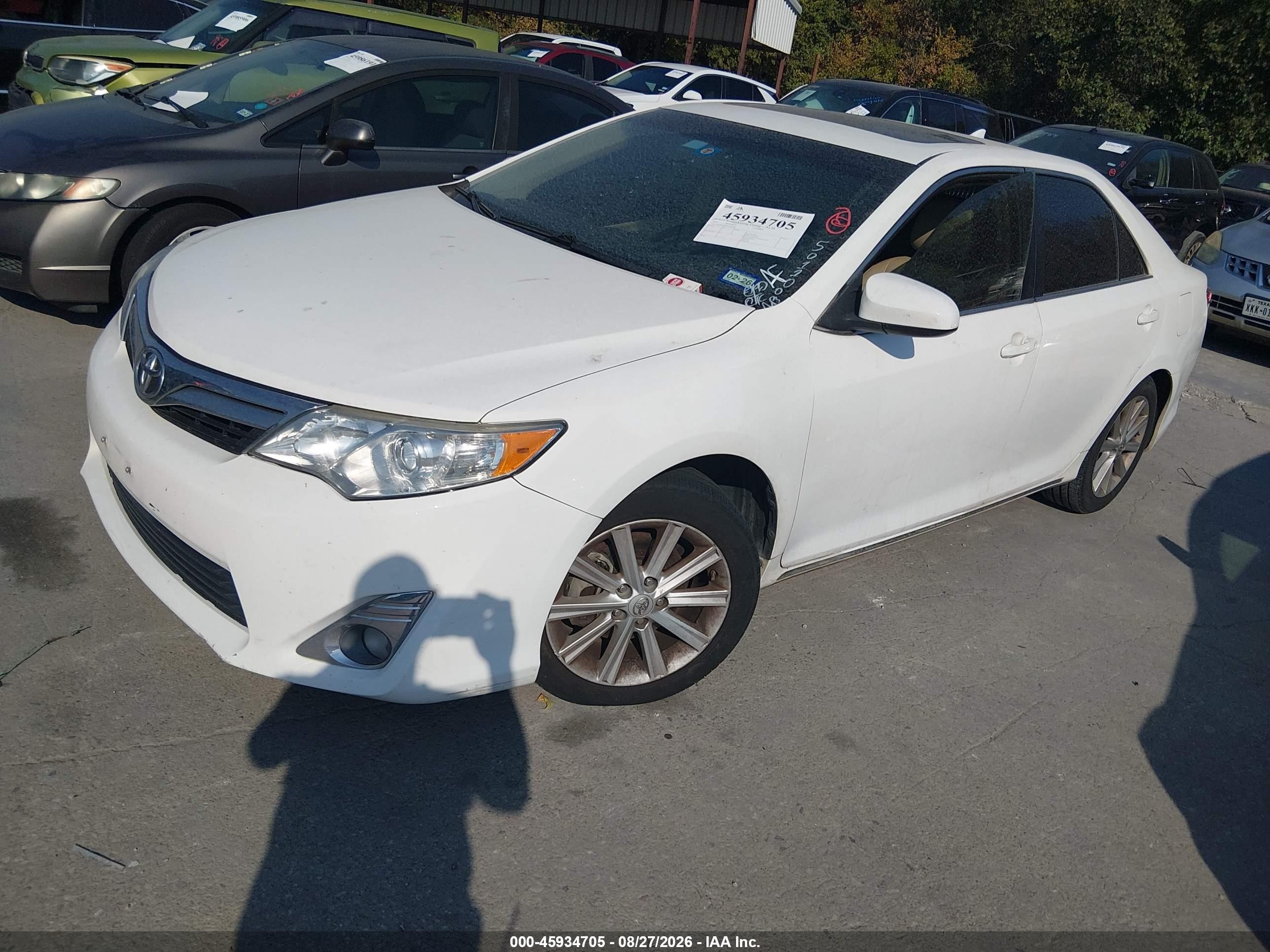 2012 Toyota Camry Xle V6 White vin: 4T1BK1FK6CU501100