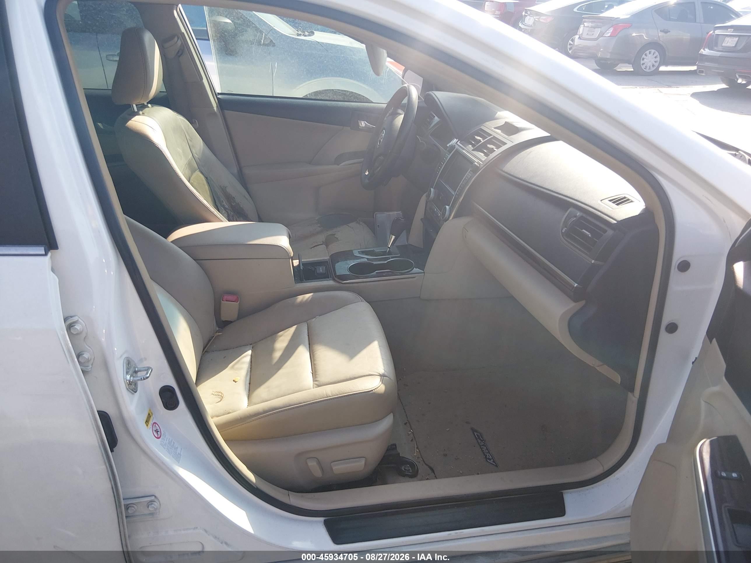 2012 Toyota Camry Xle V6 White vin: 4T1BK1FK6CU501100