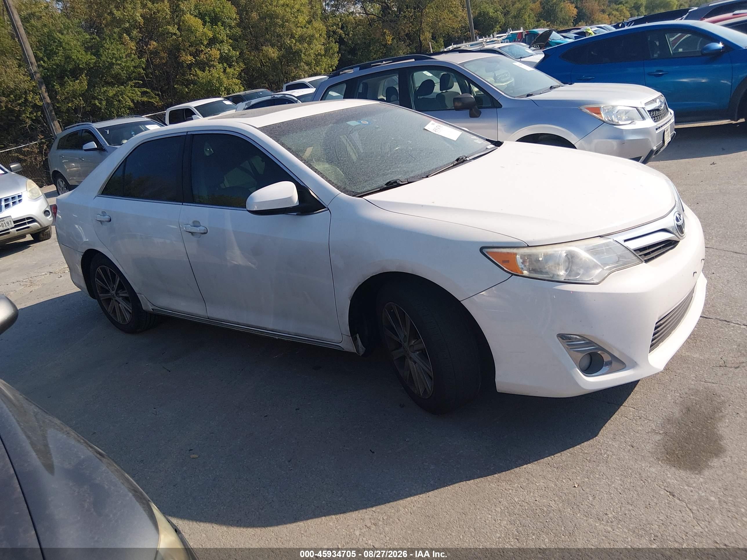 2012 Toyota Camry Xle V6 White vin: 4T1BK1FK6CU501100