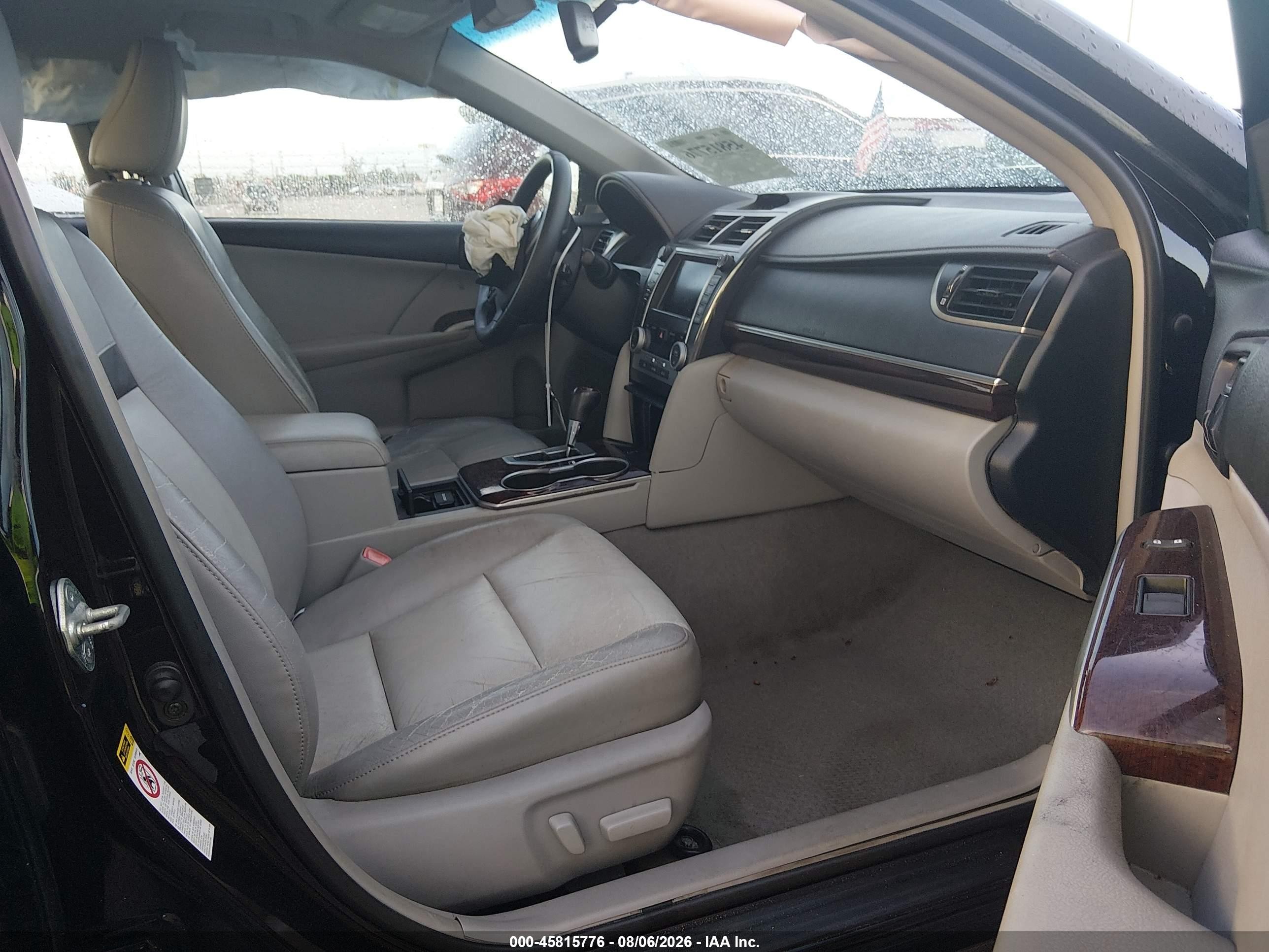 2012 Toyota Camry Xle V6 Black vin: 4T1BK1FK6CU504868