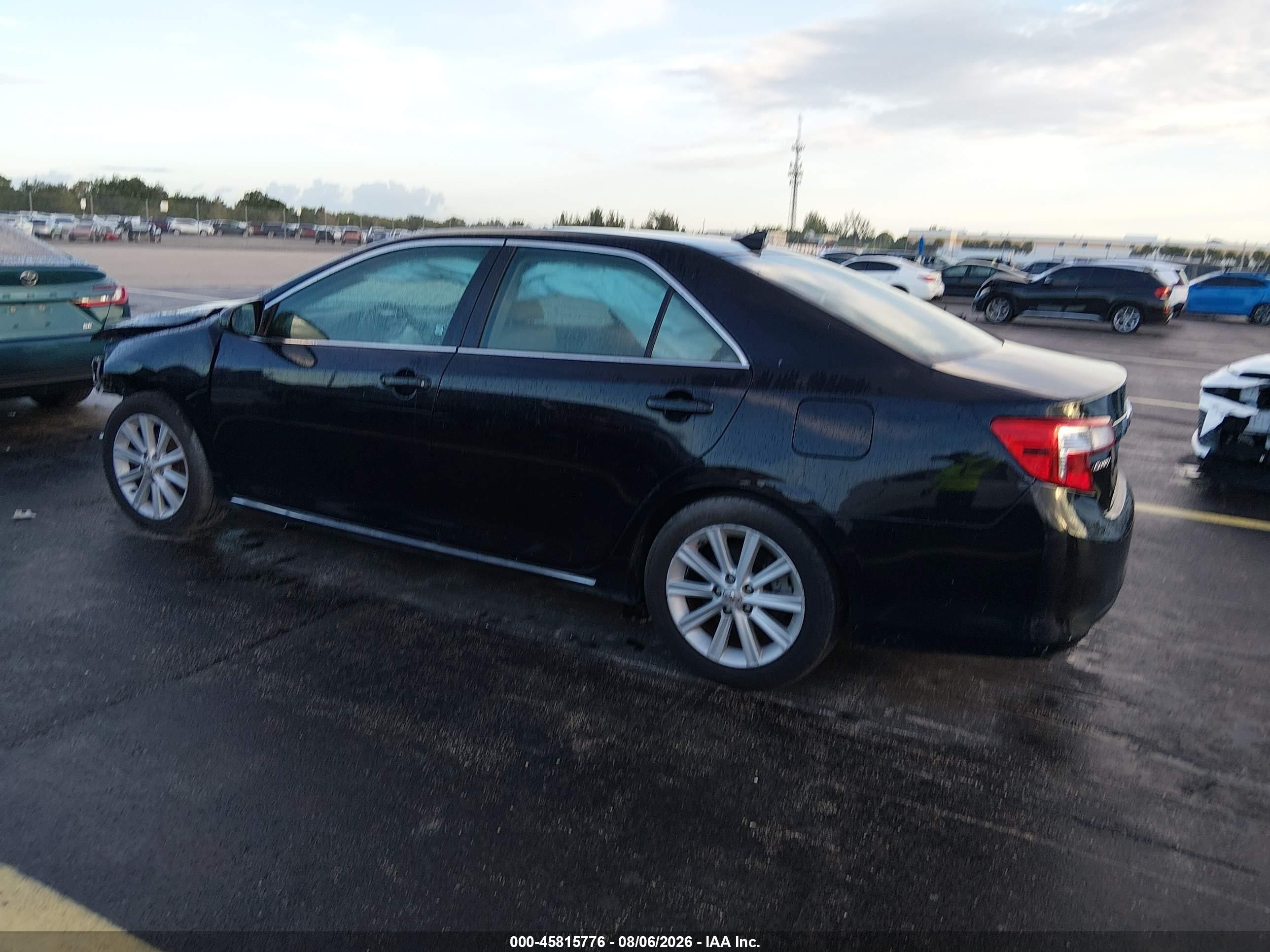 2012 Toyota Camry Xle V6 Black vin: 4T1BK1FK6CU504868