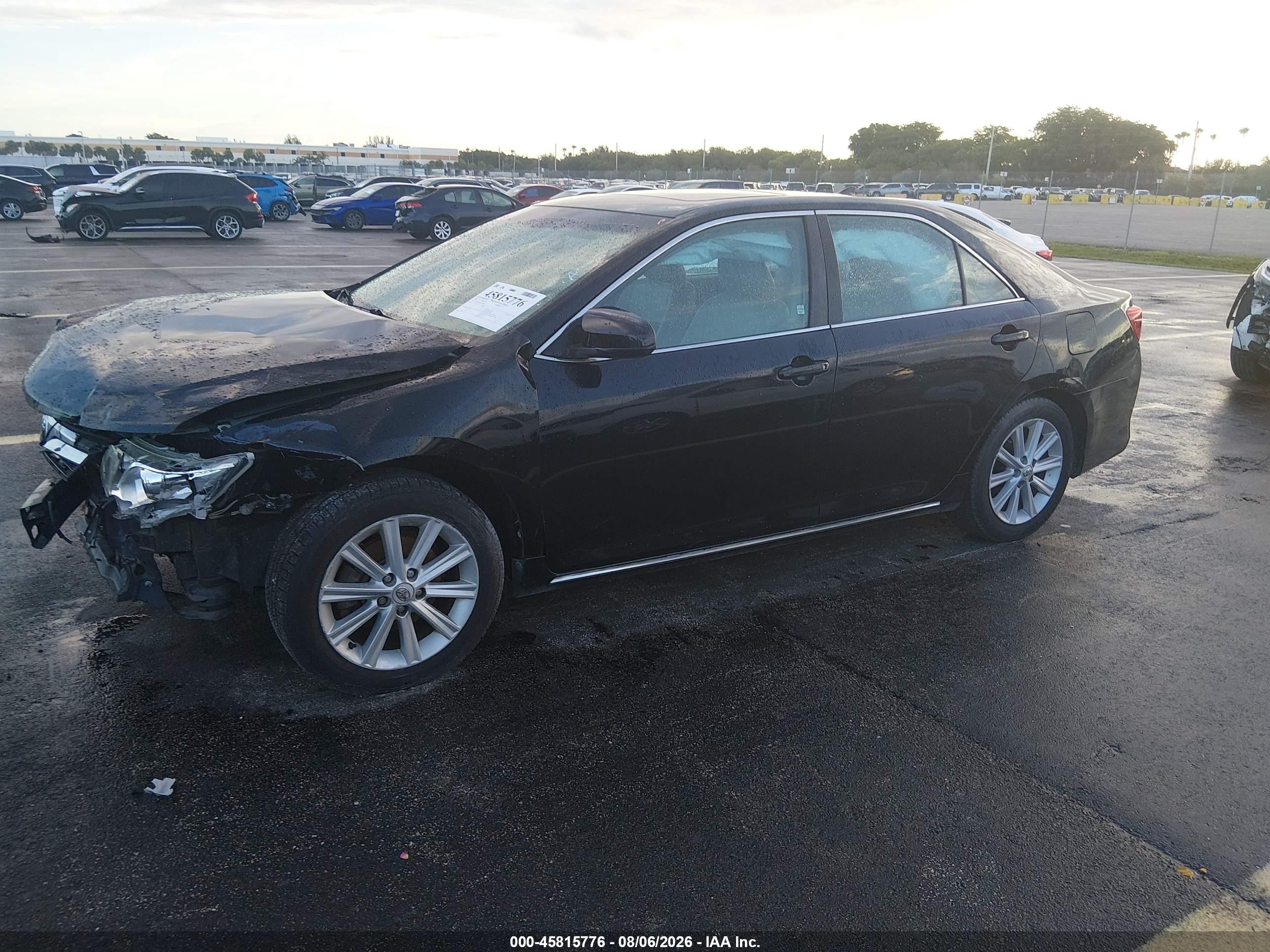 2012 Toyota Camry Xle V6 Black vin: 4T1BK1FK6CU504868