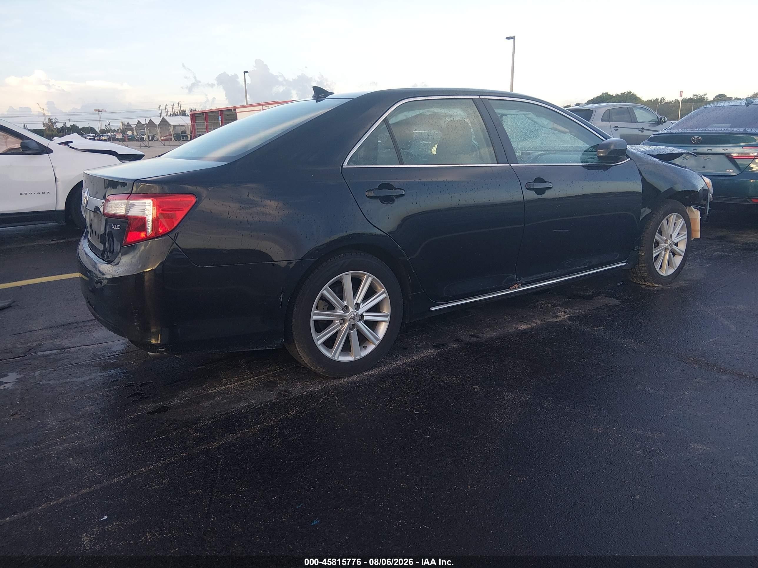 2012 Toyota Camry Xle V6 Black vin: 4T1BK1FK6CU504868