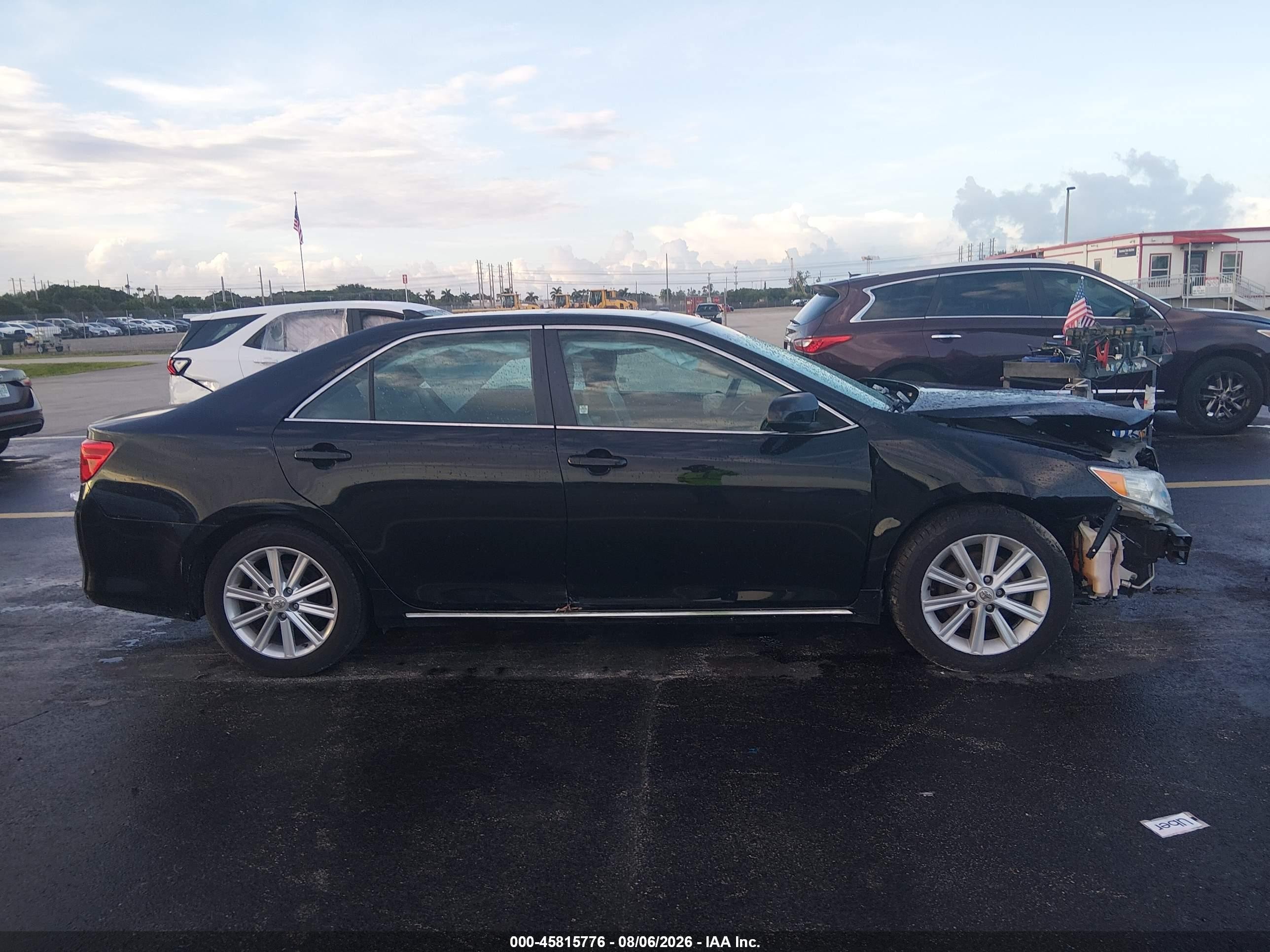 2012 Toyota Camry Xle V6 Black vin: 4T1BK1FK6CU504868