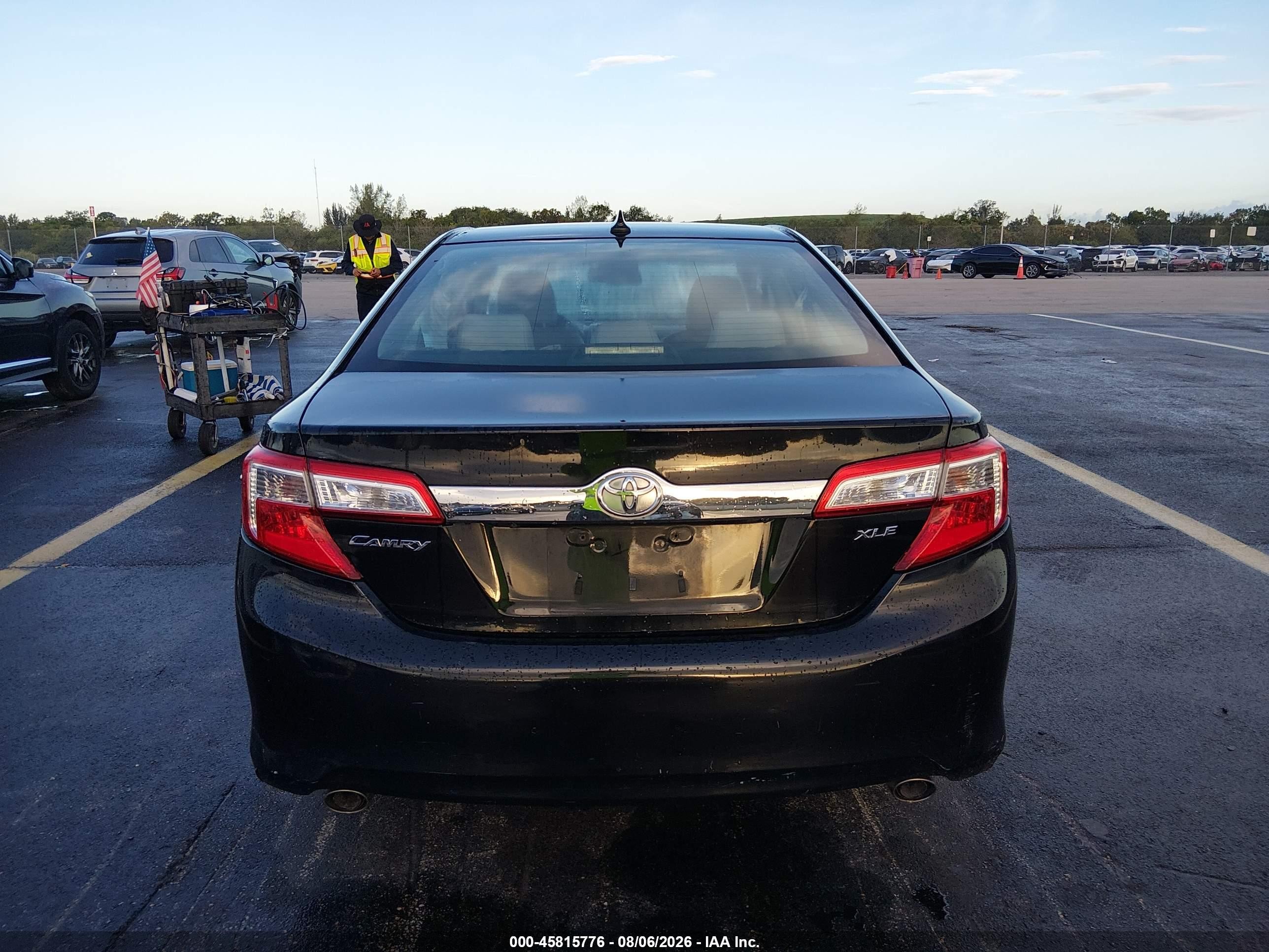 2012 Toyota Camry Xle V6 Black vin: 4T1BK1FK6CU504868