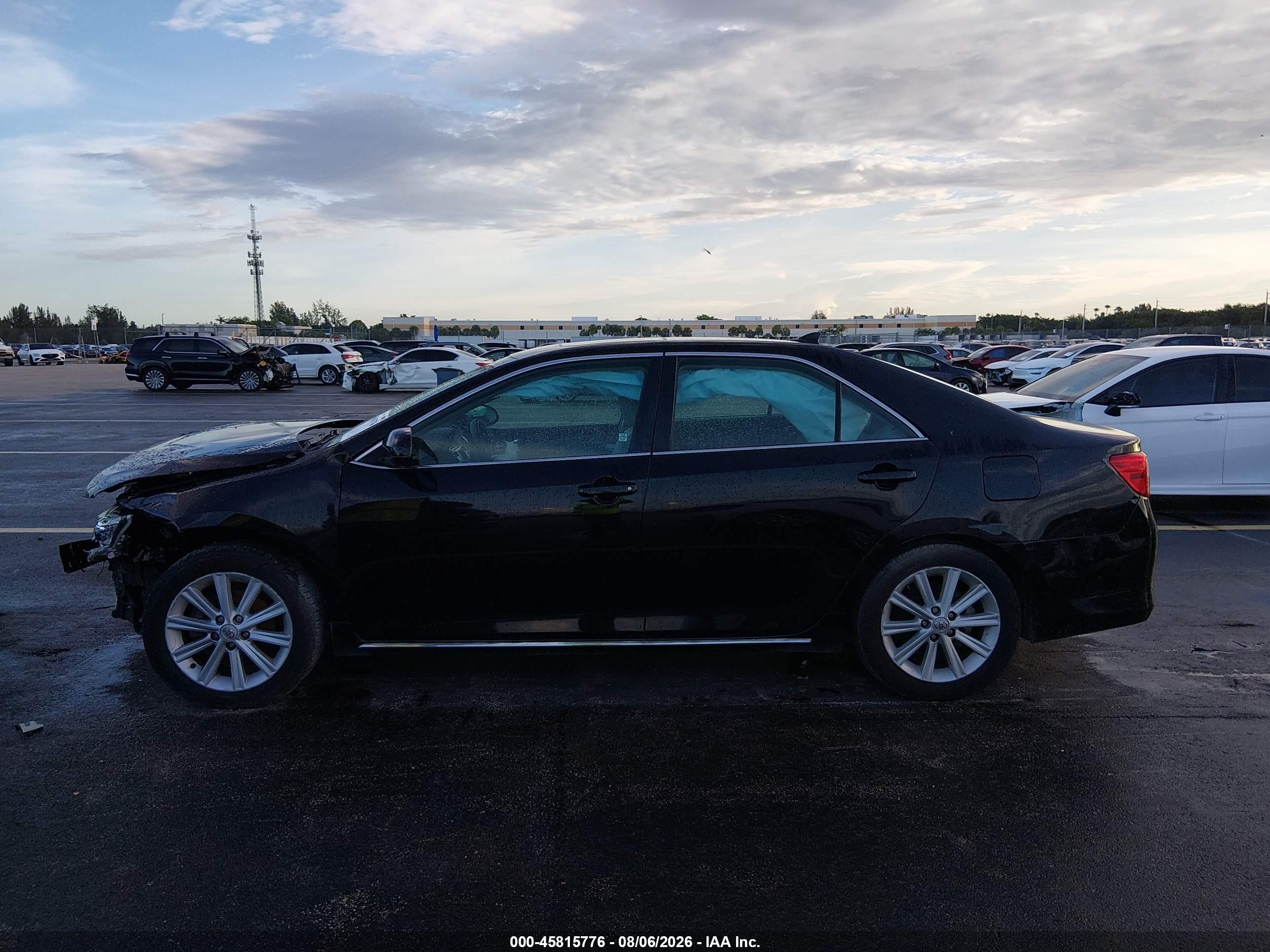 2012 Toyota Camry Xle V6 Black vin: 4T1BK1FK6CU504868