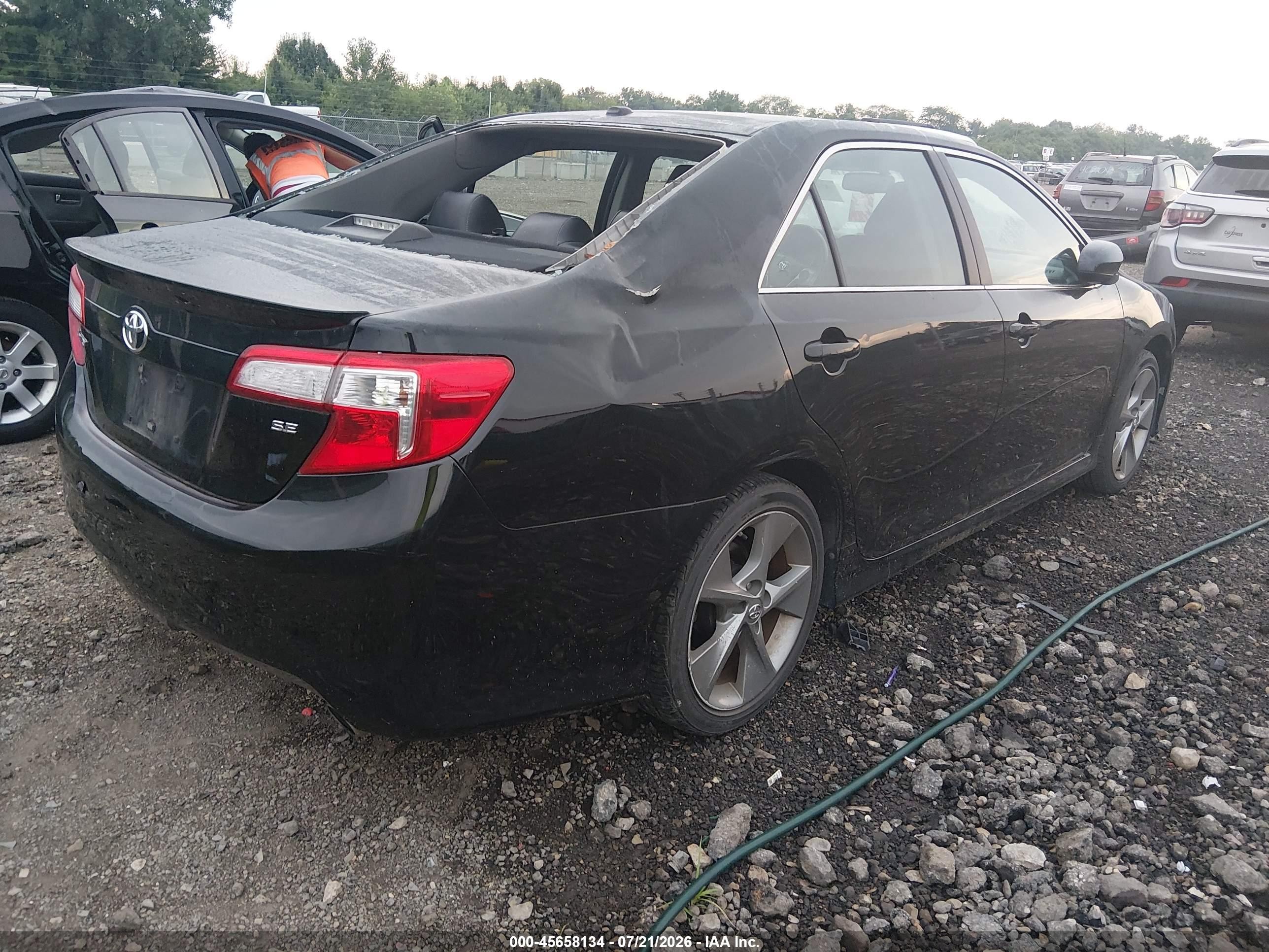 2012 Toyota Camry Se V6 Black vin: 4T1BK1FK6CU511819