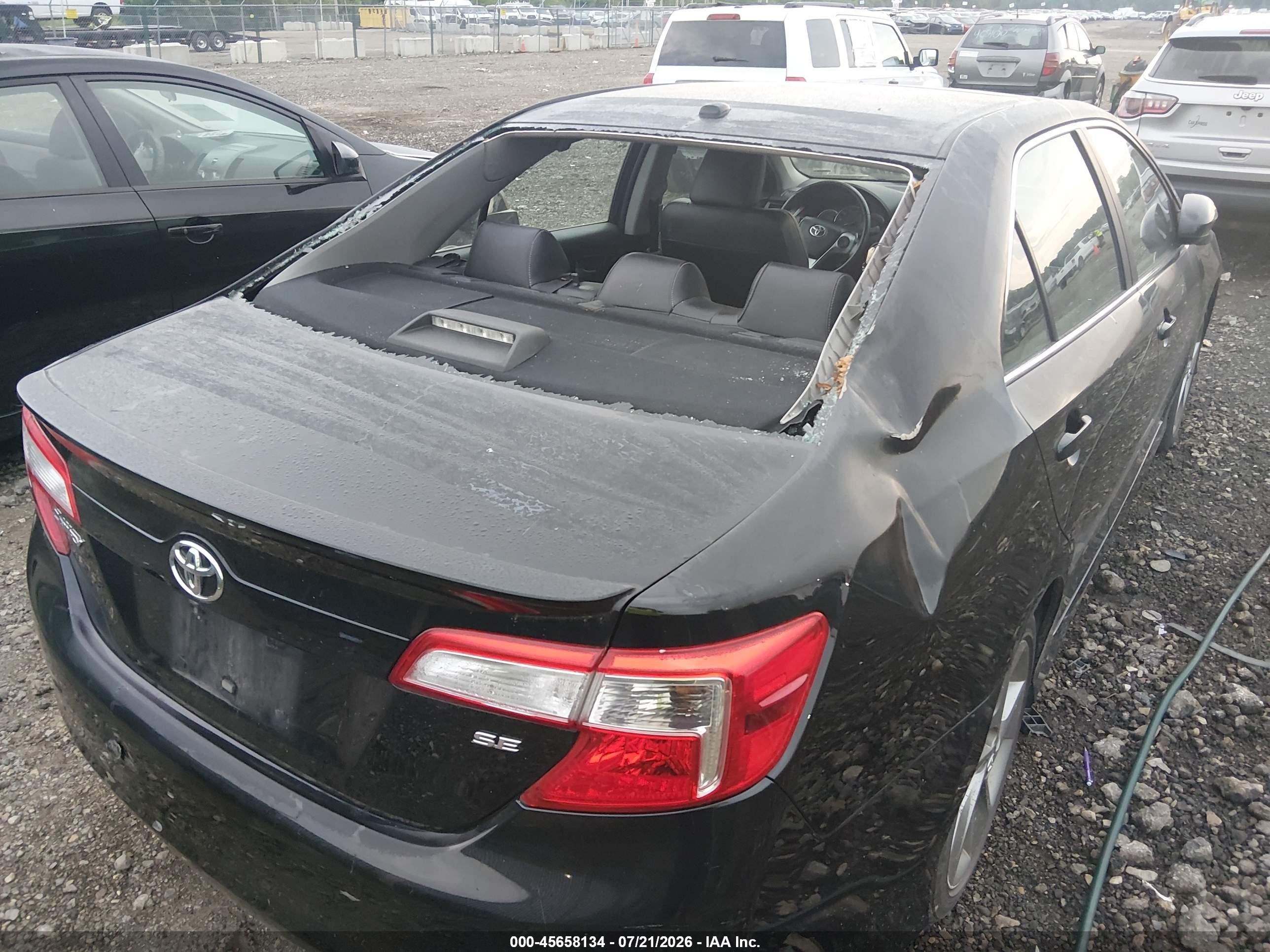 2012 Toyota Camry Se V6 Black vin: 4T1BK1FK6CU511819