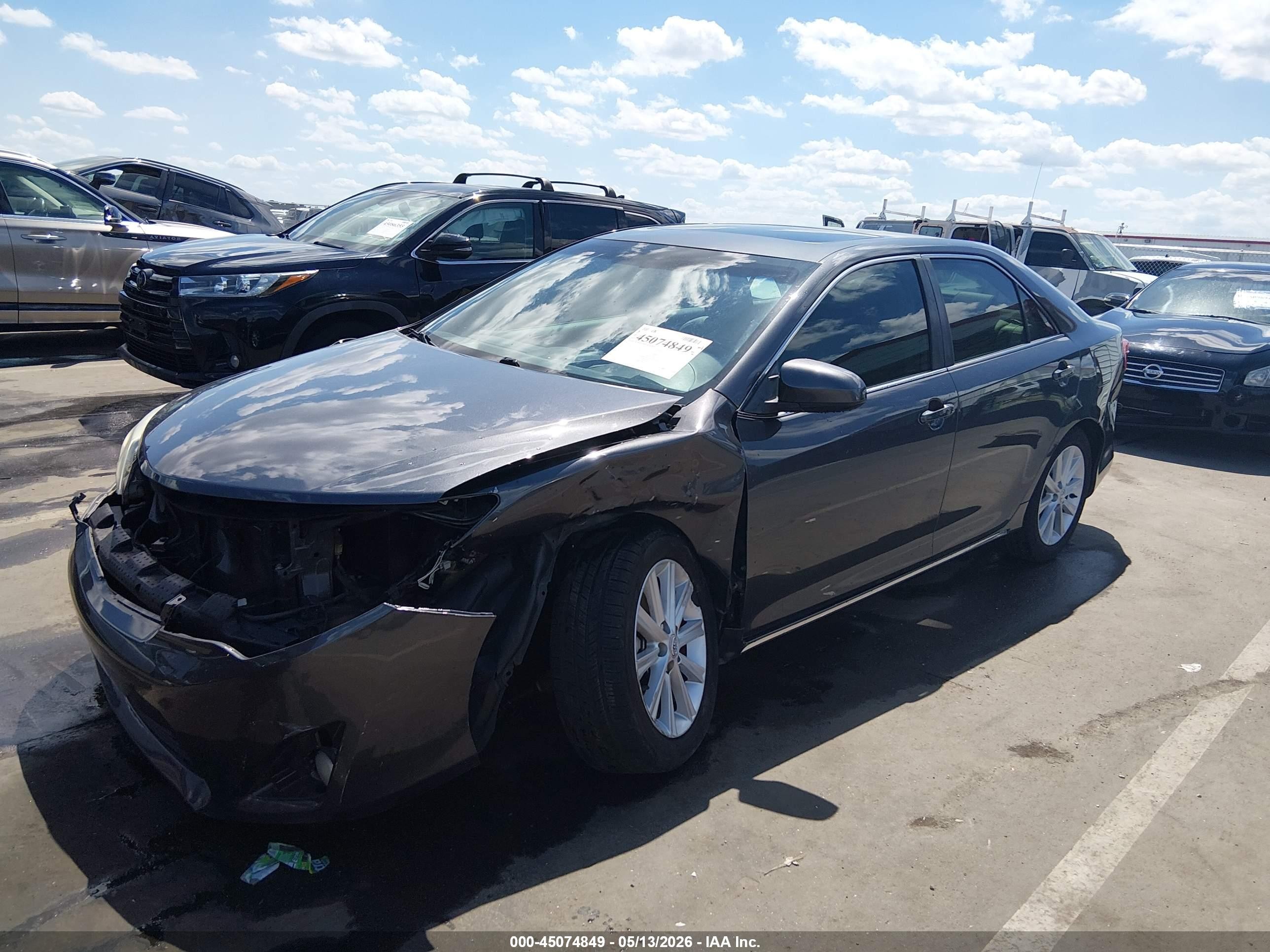 2012 Toyota Camry Xle V6 Gray vin: 4T1BK1FK6CU524859