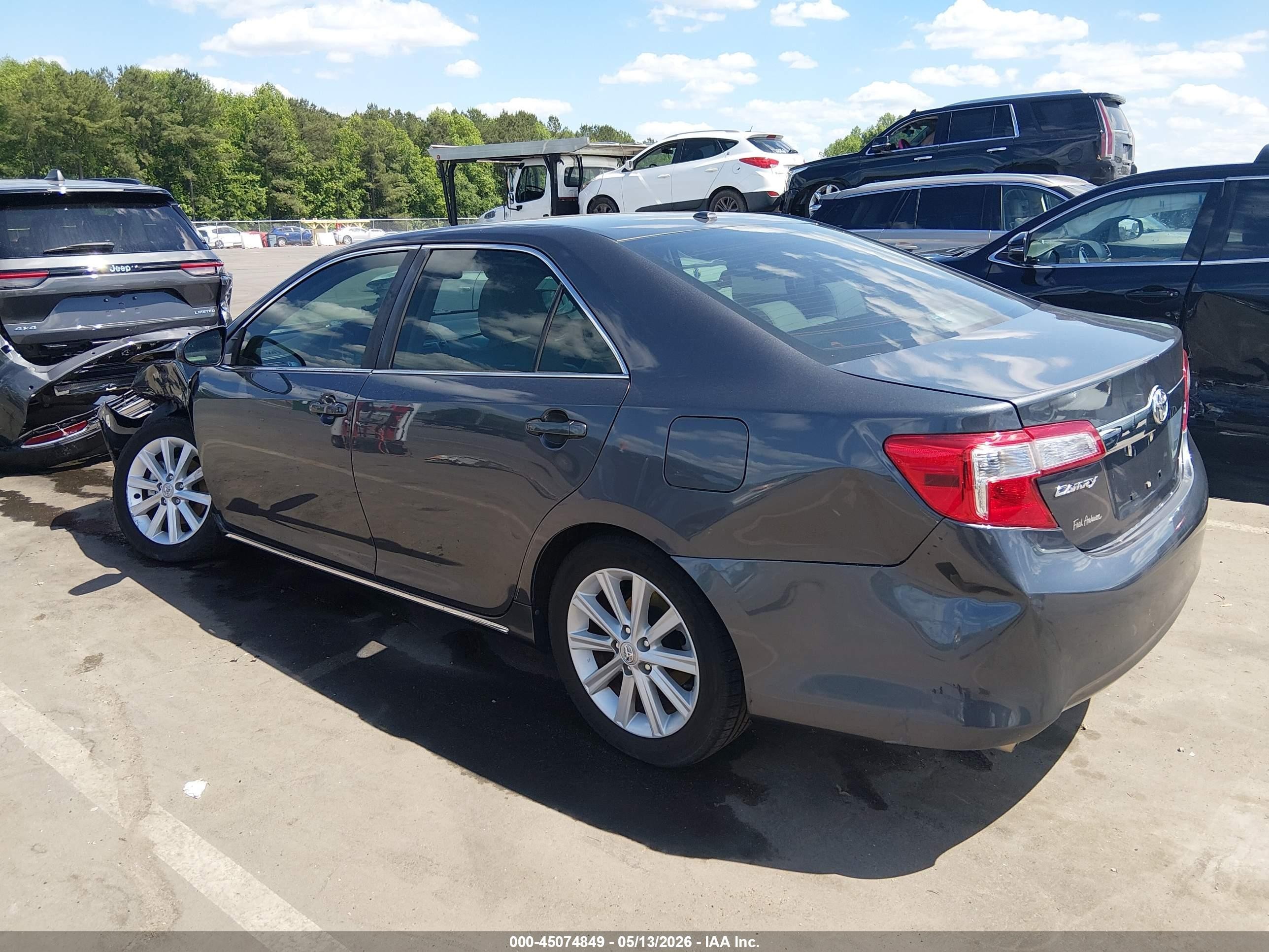 2012 Toyota Camry Xle V6 Gray vin: 4T1BK1FK6CU524859