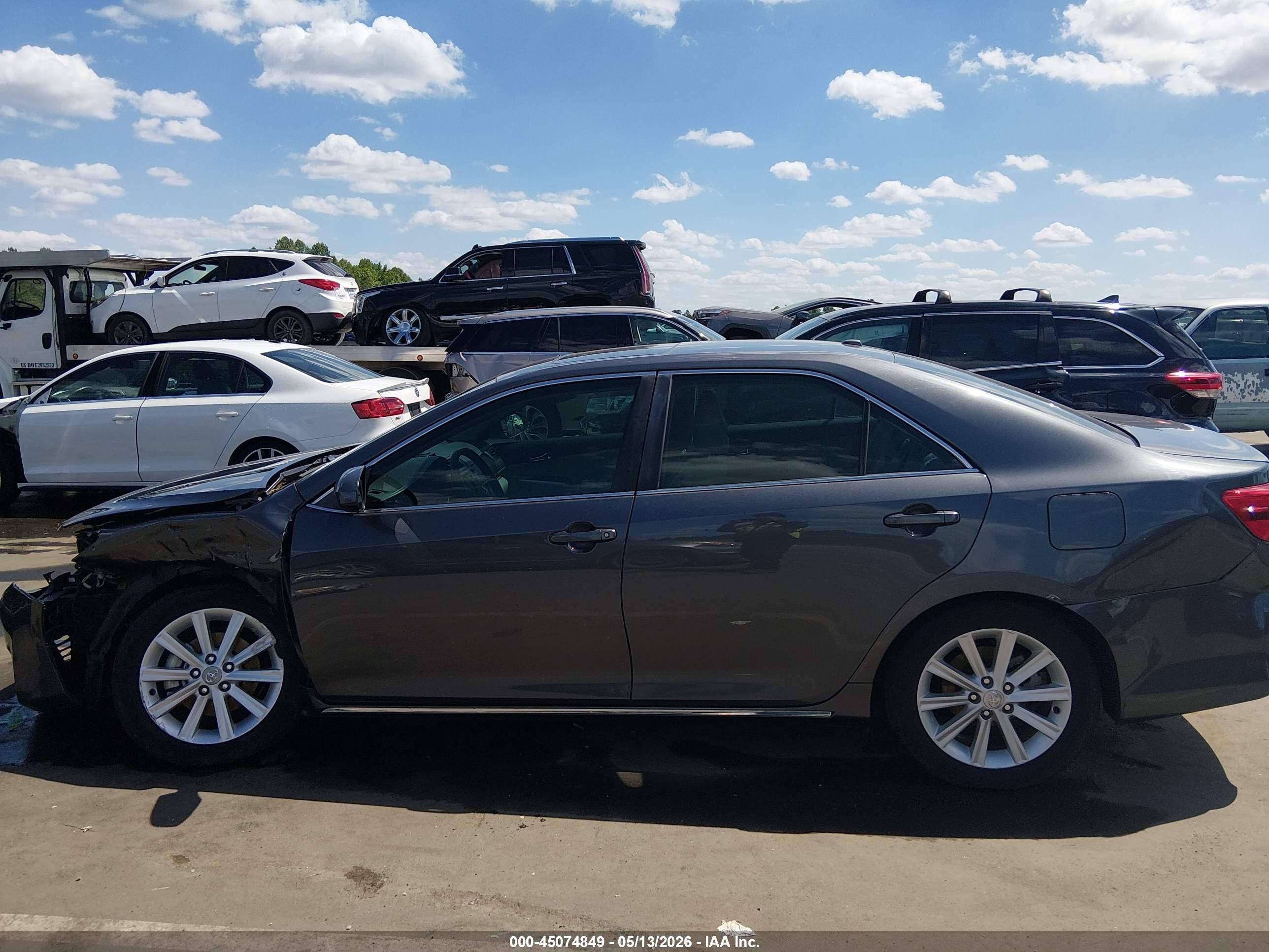 2012 Toyota Camry Xle V6 Gray vin: 4T1BK1FK6CU524859
