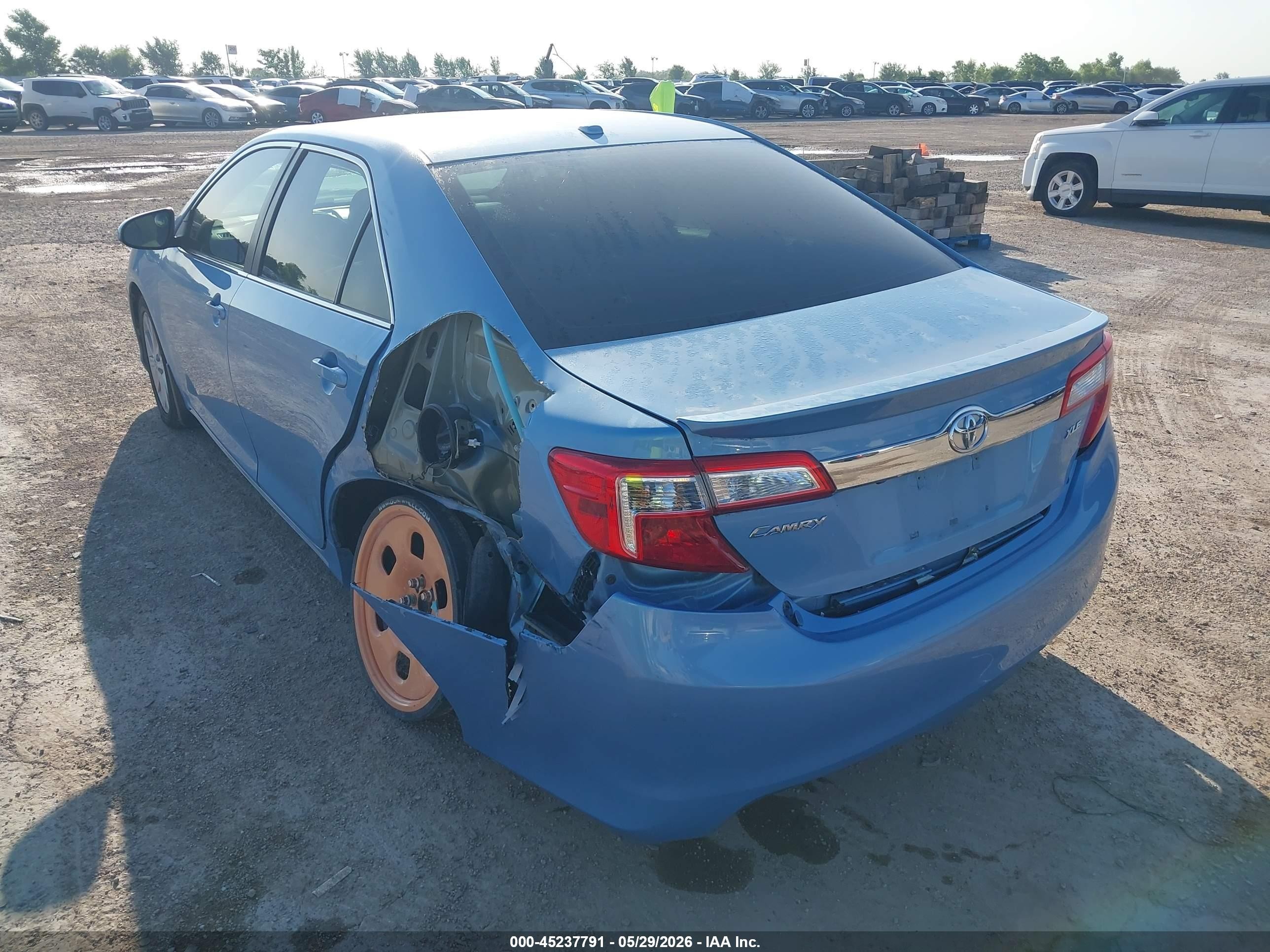 2013 Toyota Camry Xle V6 Blue vin: 4T1BK1FK6DU527522