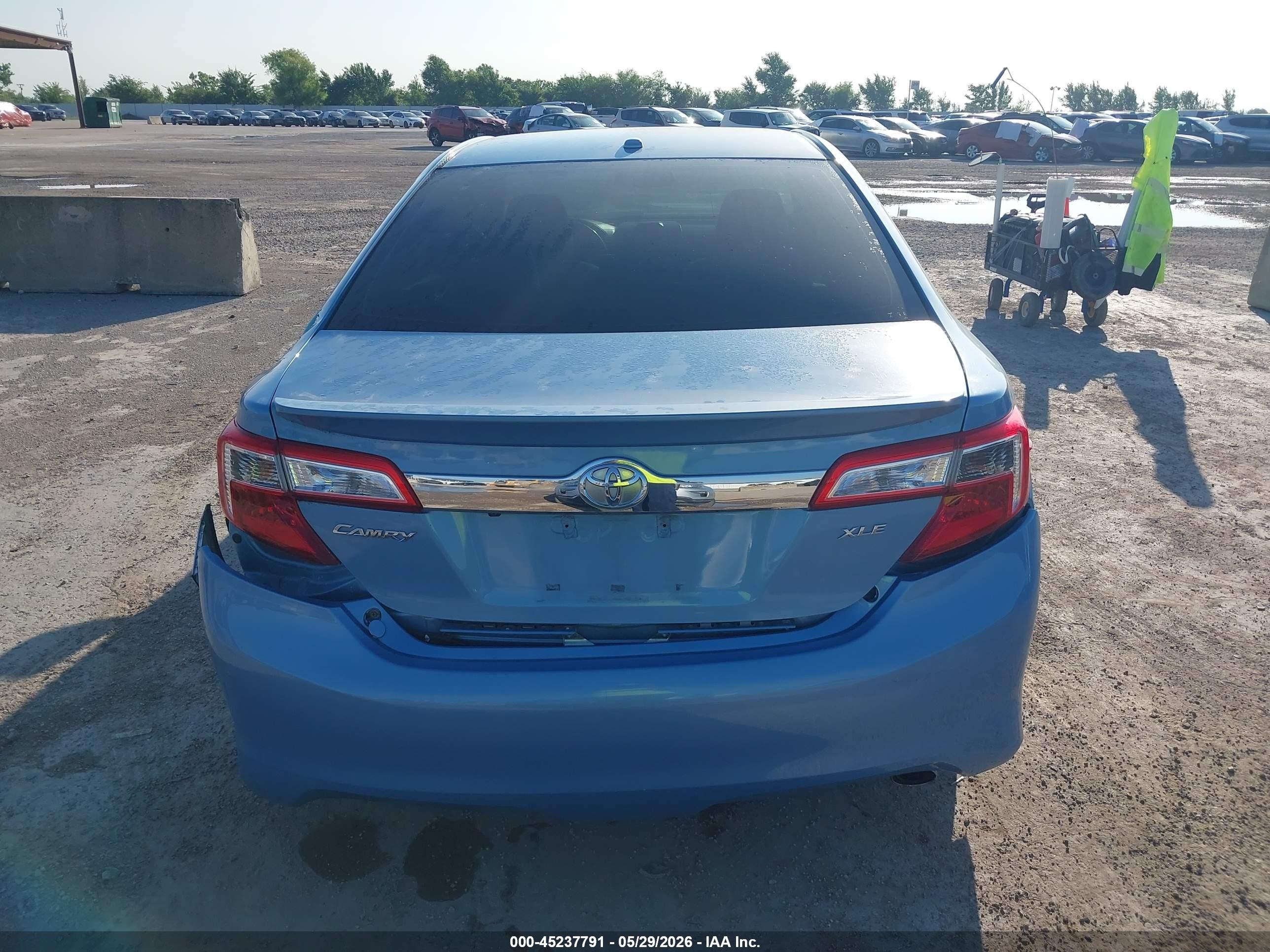 2013 Toyota Camry Xle V6 Blue vin: 4T1BK1FK6DU527522