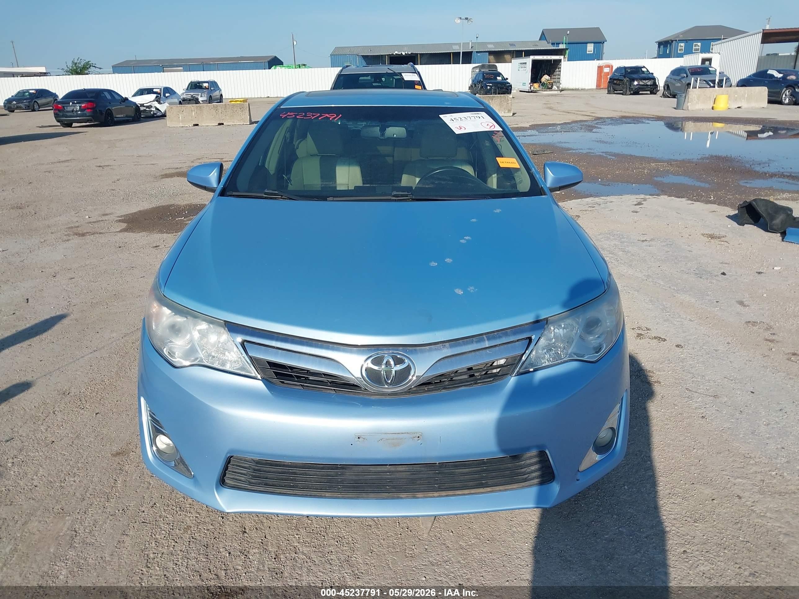 2013 Toyota Camry Xle V6 Blue vin: 4T1BK1FK6DU527522
