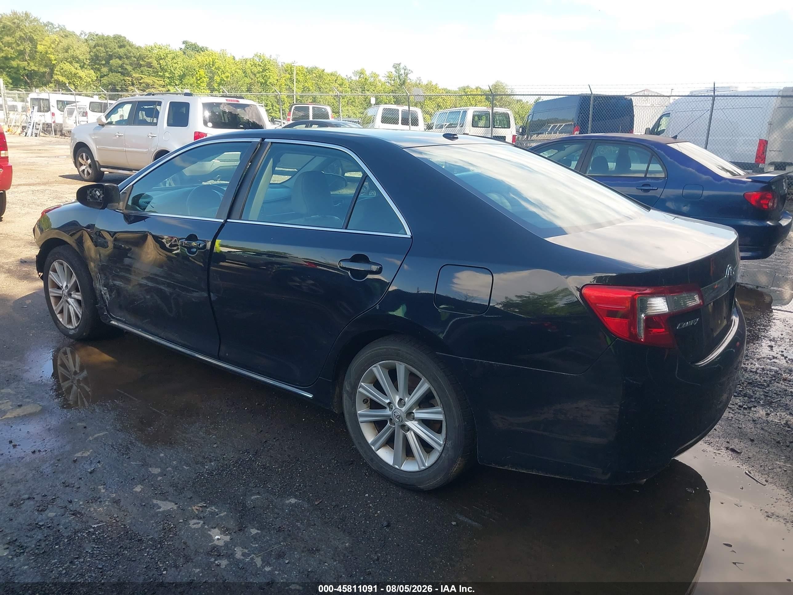 2013 Toyota Camry Xle V6 Black vin: 4T1BK1FK6DU531912
