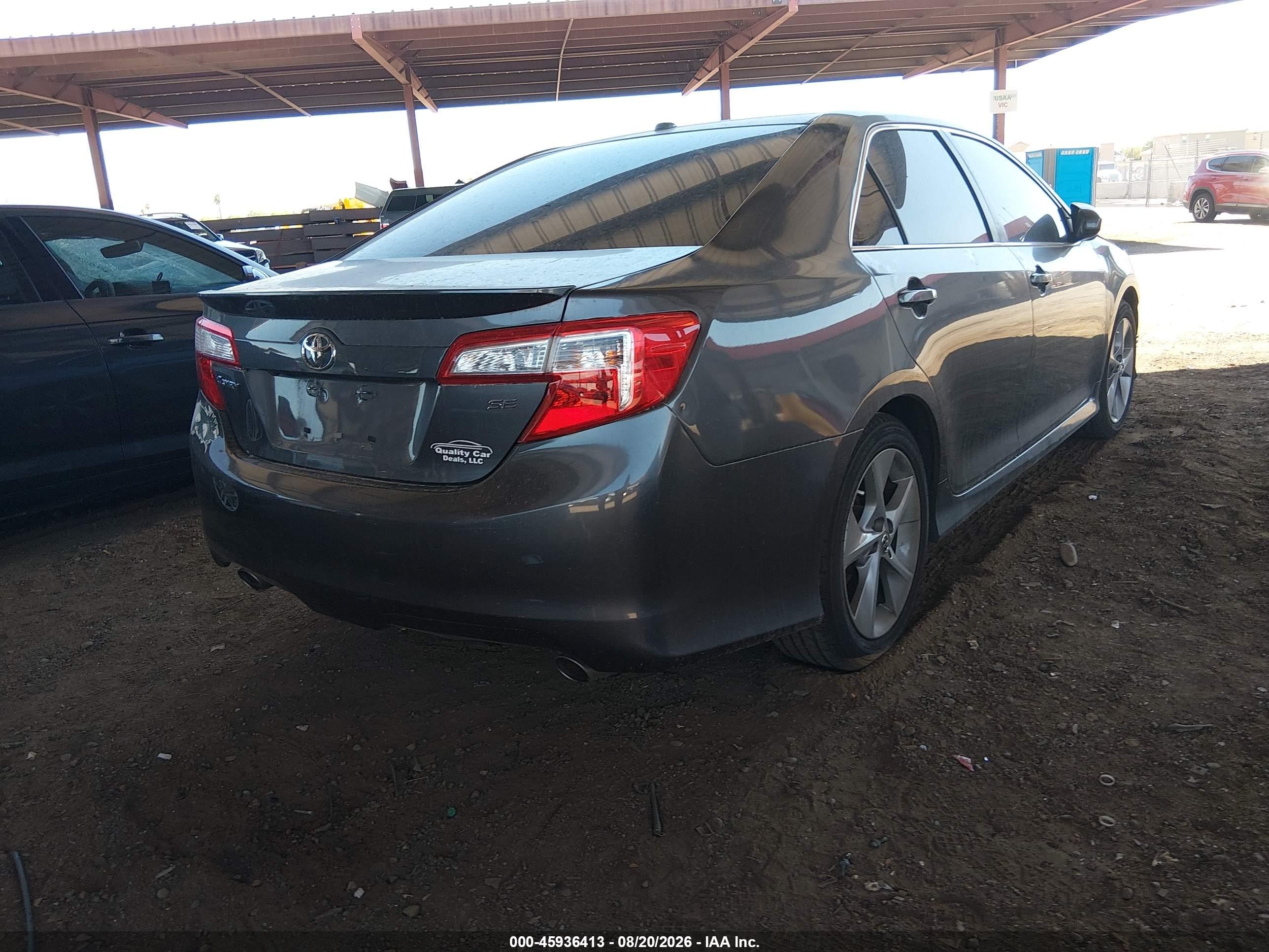 2014 Toyota Camry Se V6 Gray vin: 4T1BK1FK6EU025742
