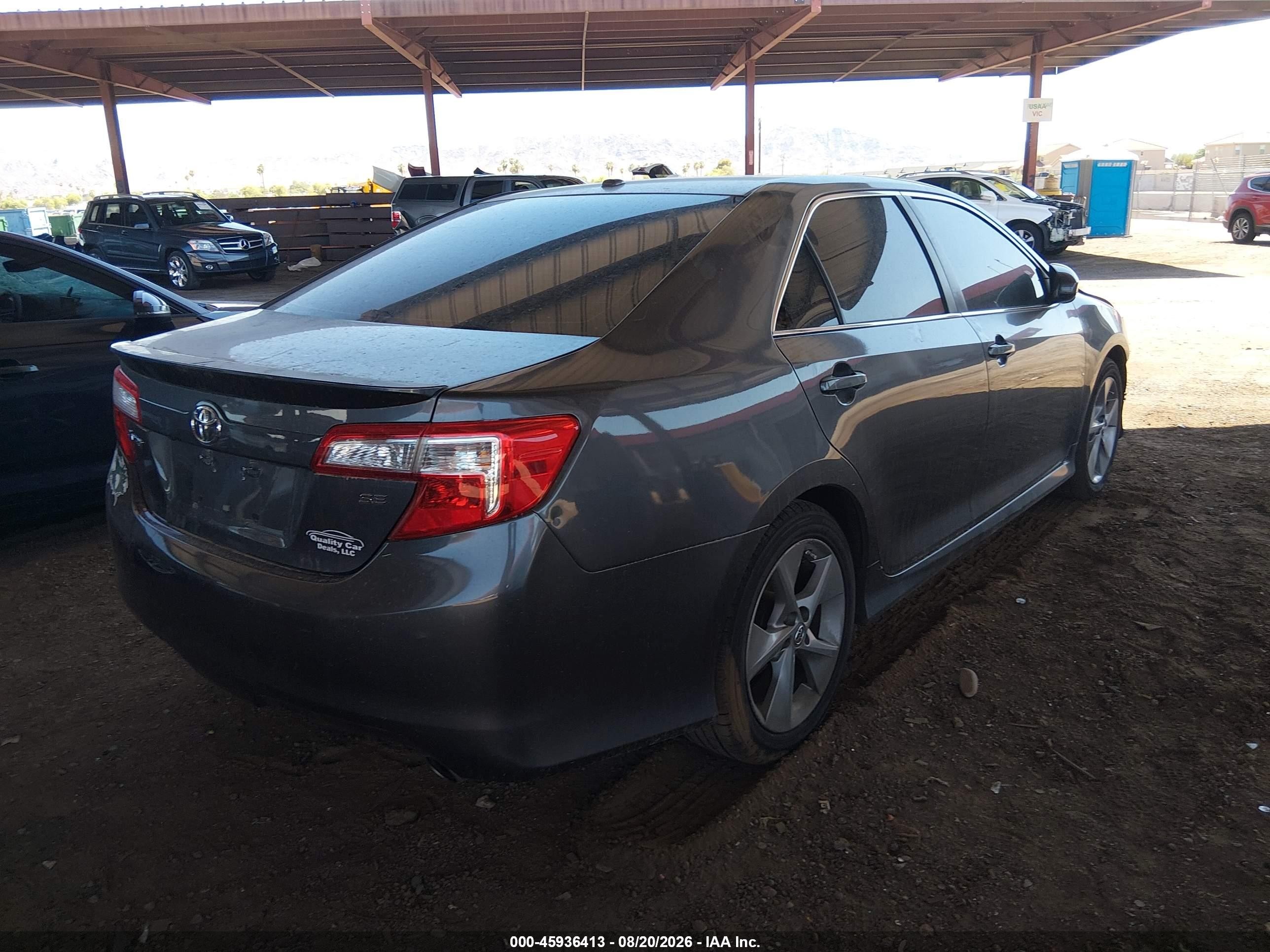 2014 Toyota Camry Se V6 Gray vin: 4T1BK1FK6EU025742