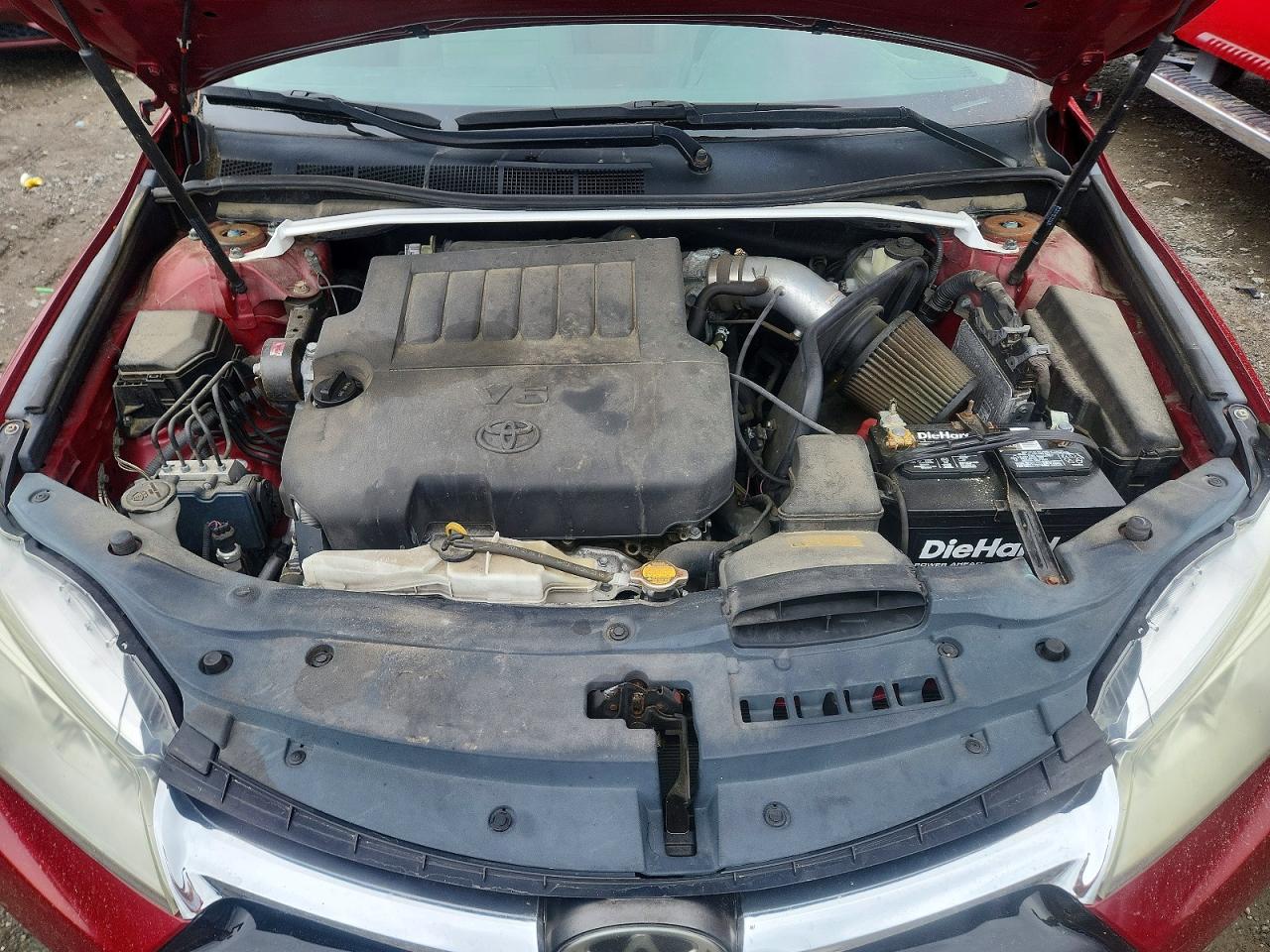 2015 Toyota Camry Xle V6 Red vin: 4T1BK1FK6FU558109