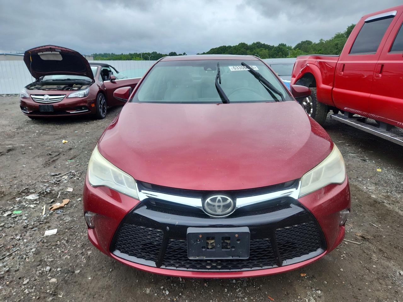 2015 Toyota Camry Xle V6 Red vin: 4T1BK1FK6FU558109