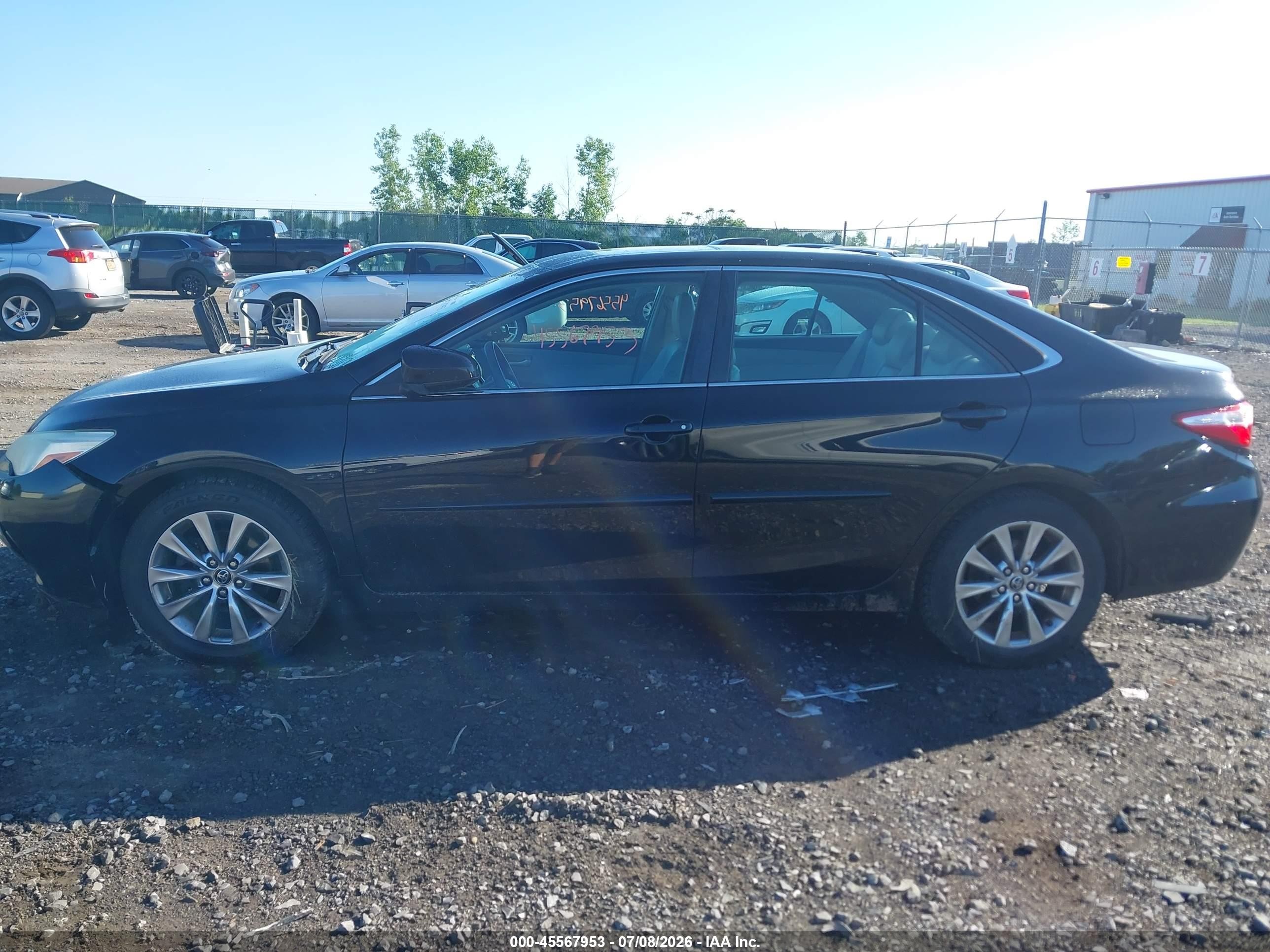2015 Toyota Camry Xle V6 Black vin: 4T1BK1FK6FU565383