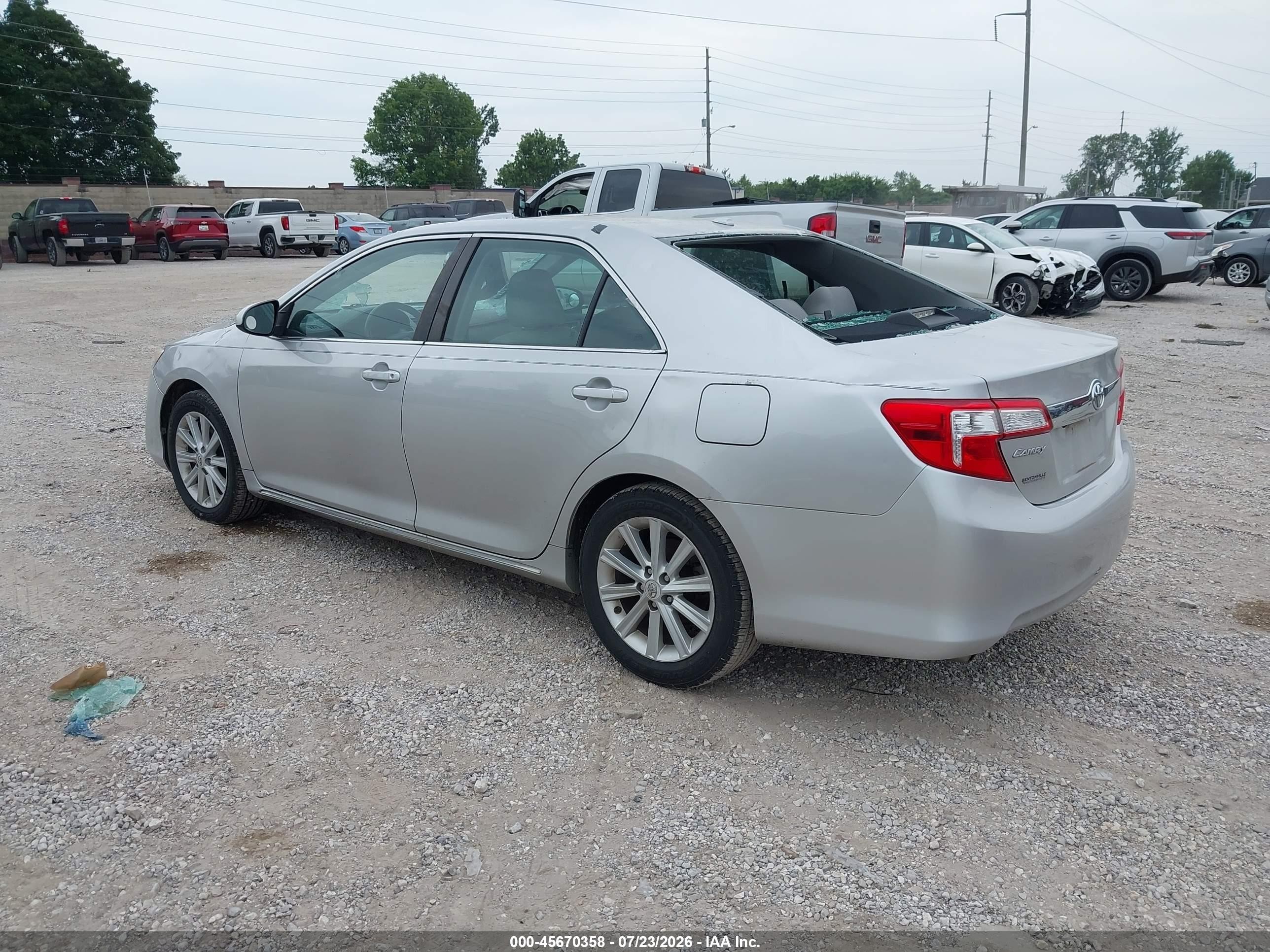2012 Toyota Camry Xle V6 Серебряный vin: 4T1BK1FK7CU003875