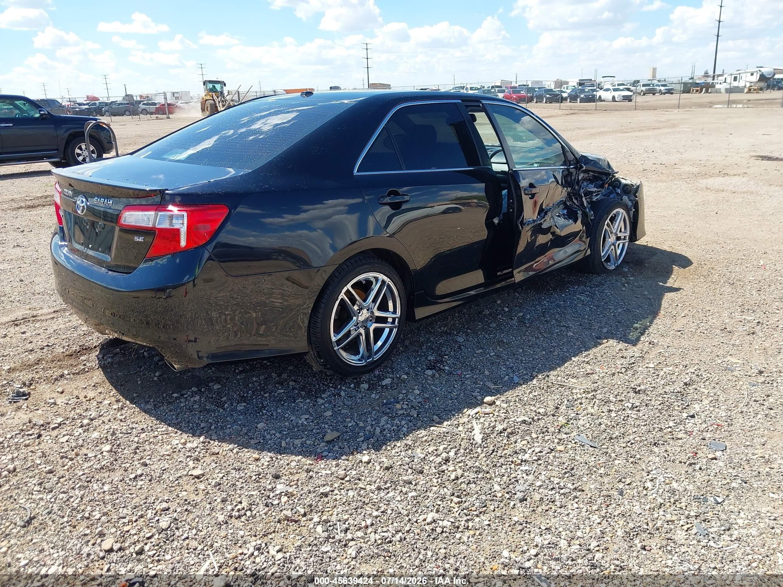 2012 Toyota Camry Se V6 Black vin: 4T1BK1FK8CU007367