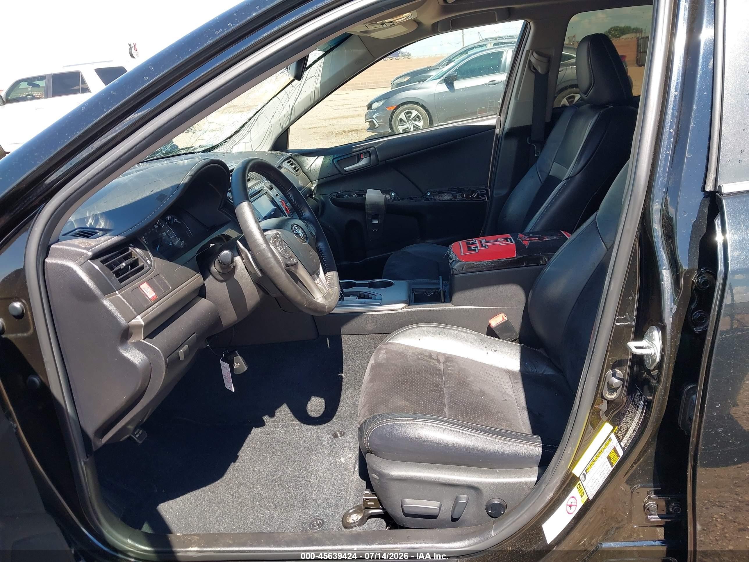 2012 Toyota Camry Se V6 Black vin: 4T1BK1FK8CU007367