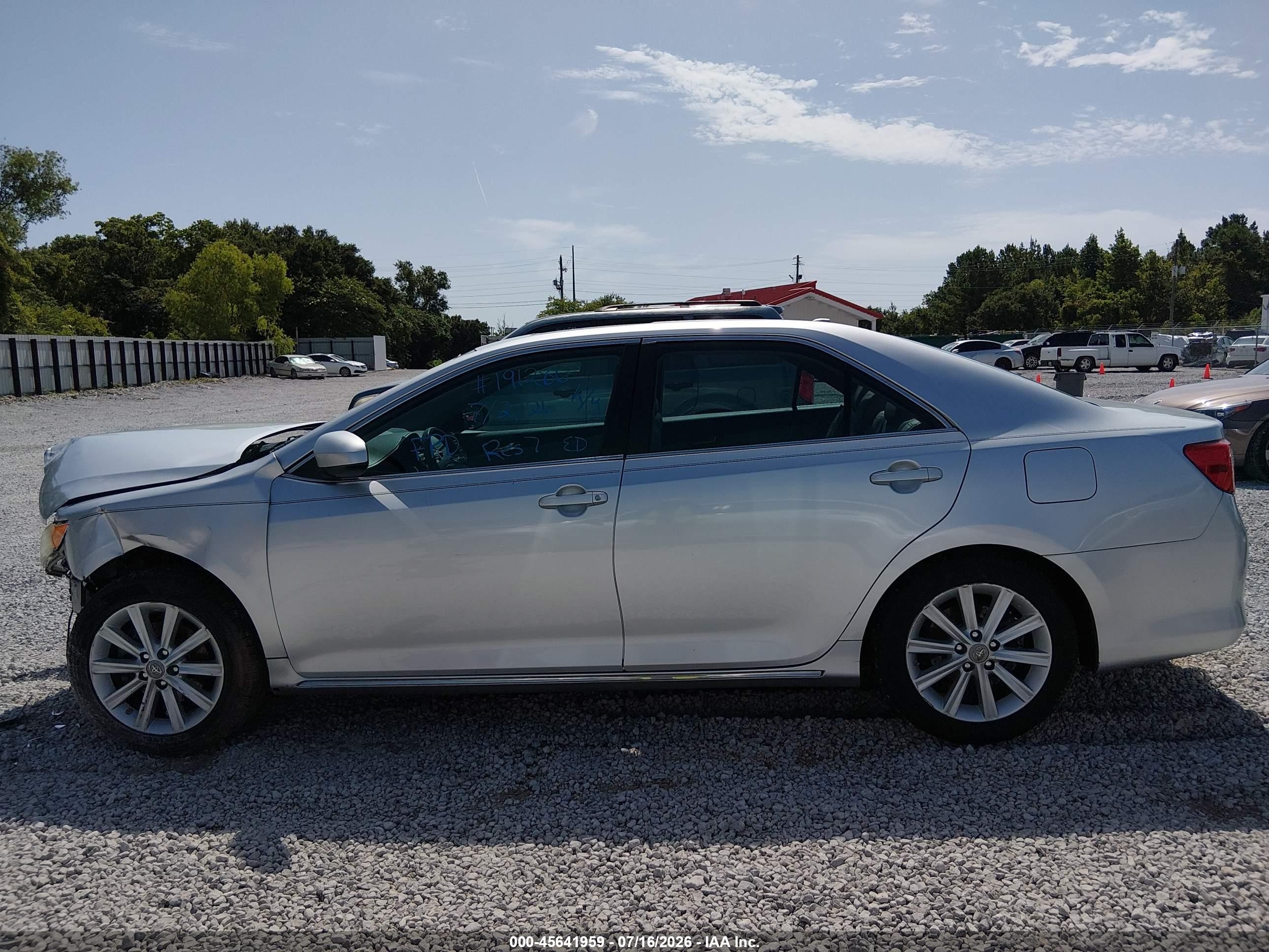 2012 Toyota Camry Xle V6 Silver vin: 4T1BK1FK8CU011113