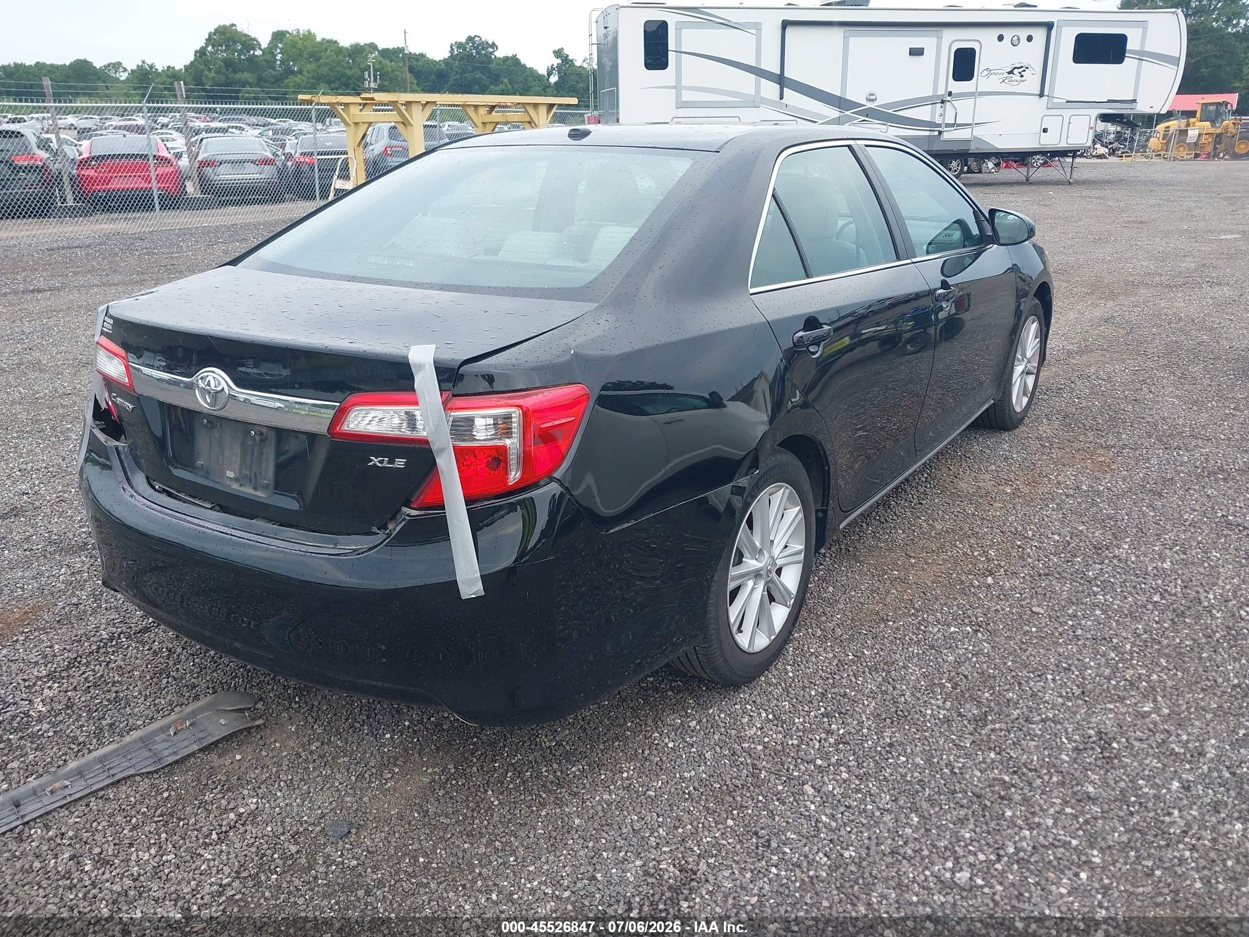 2012 Toyota Camry Xle V6 Black vin: 4T1BK1FK8CU018594