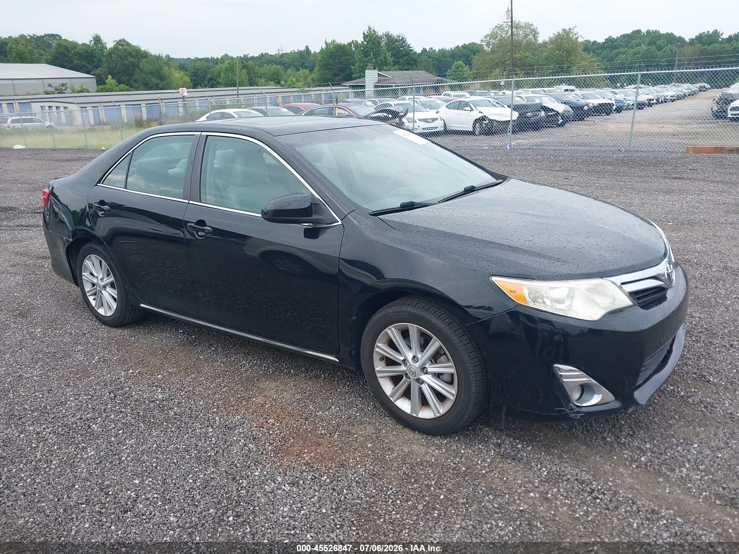 2012 Toyota Camry Xle V6 Black vin: 4T1BK1FK8CU018594
