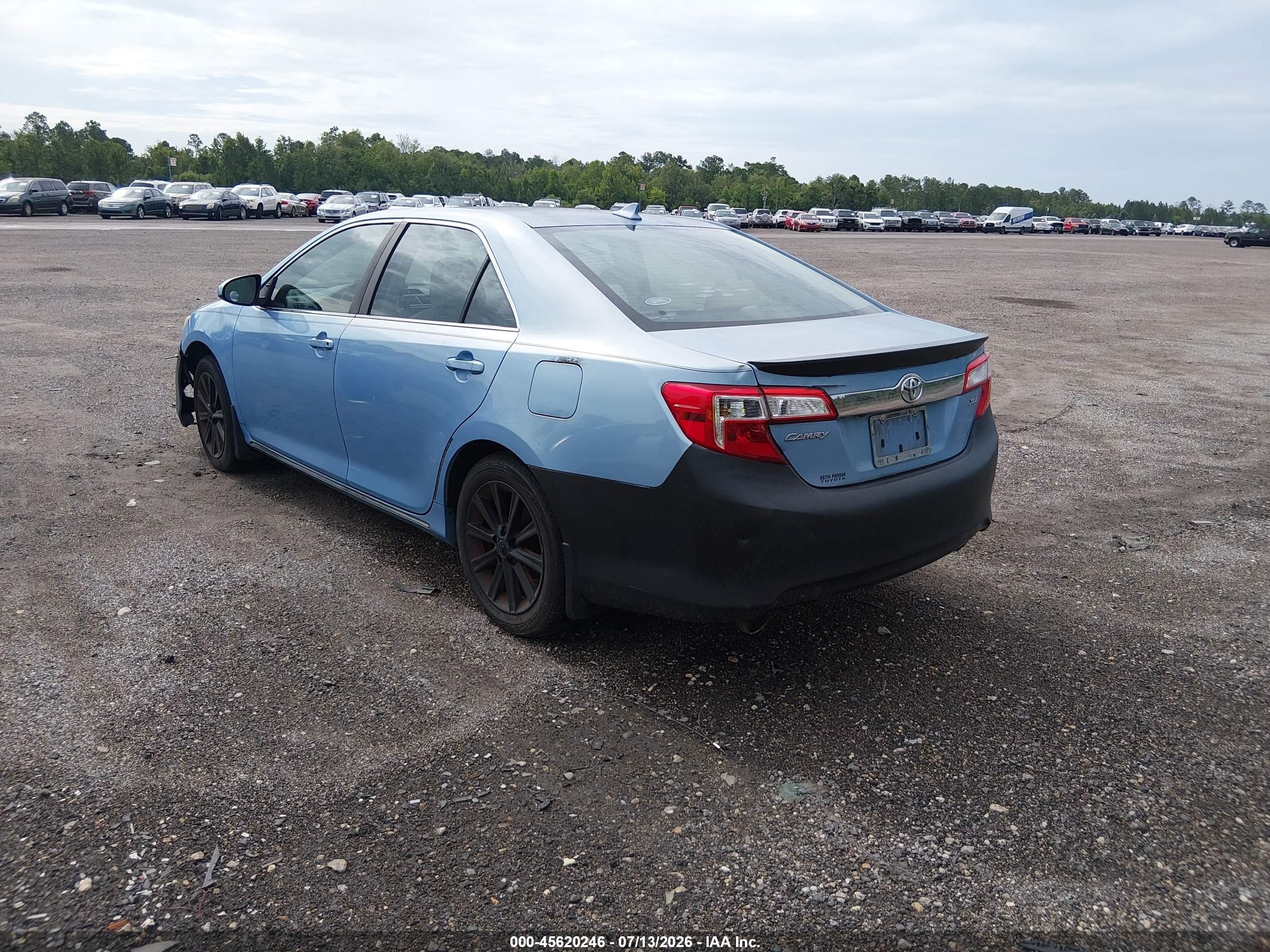 2012 Toyota Camry Xle V6 Blue vin: 4T1BK1FK8CU502443