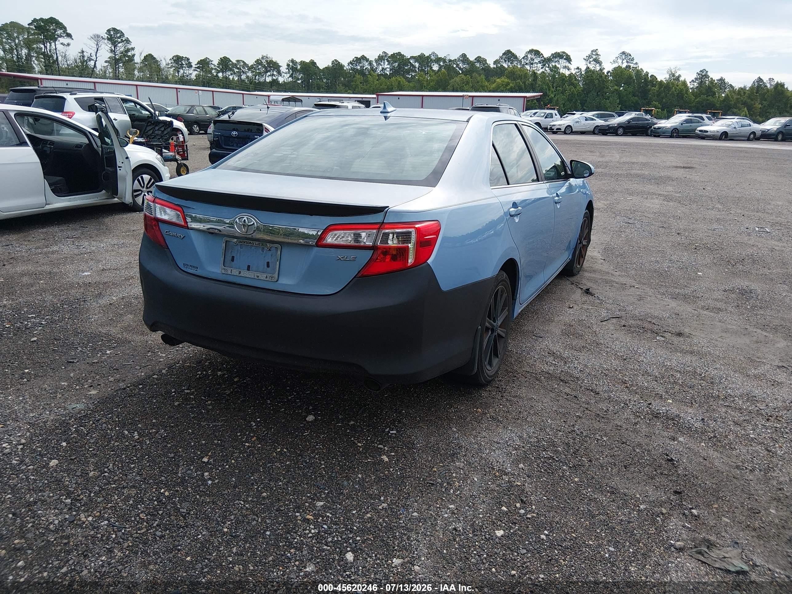 2012 Toyota Camry Xle V6 Blue vin: 4T1BK1FK8CU502443