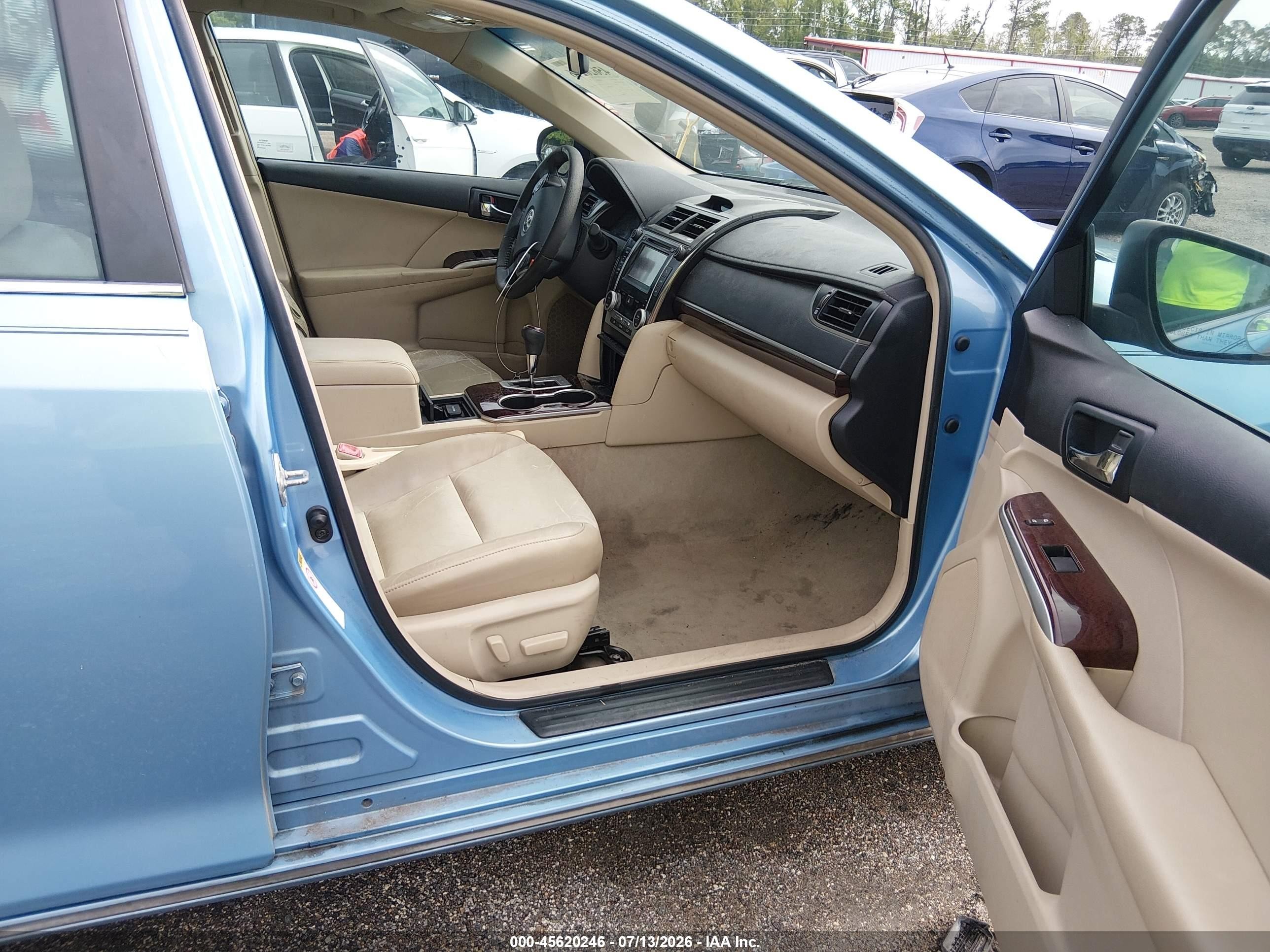 2012 Toyota Camry Xle V6 Blue vin: 4T1BK1FK8CU502443