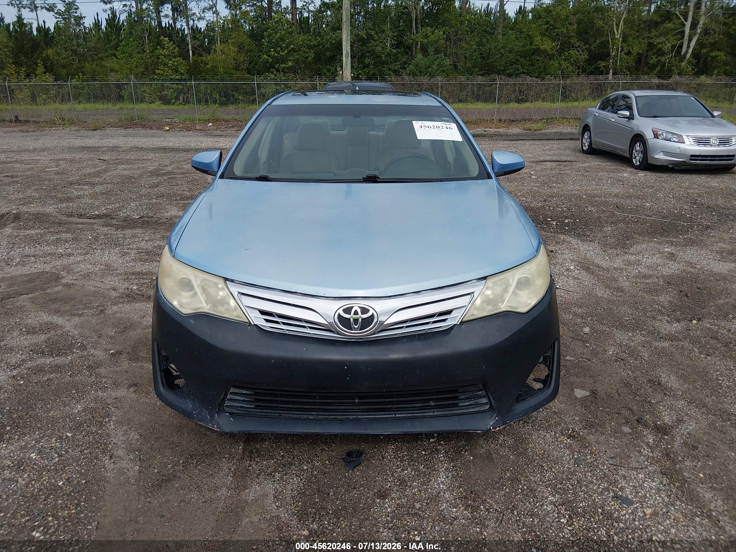 2012 Toyota Camry Xle V6 Blue vin: 4T1BK1FK8CU502443