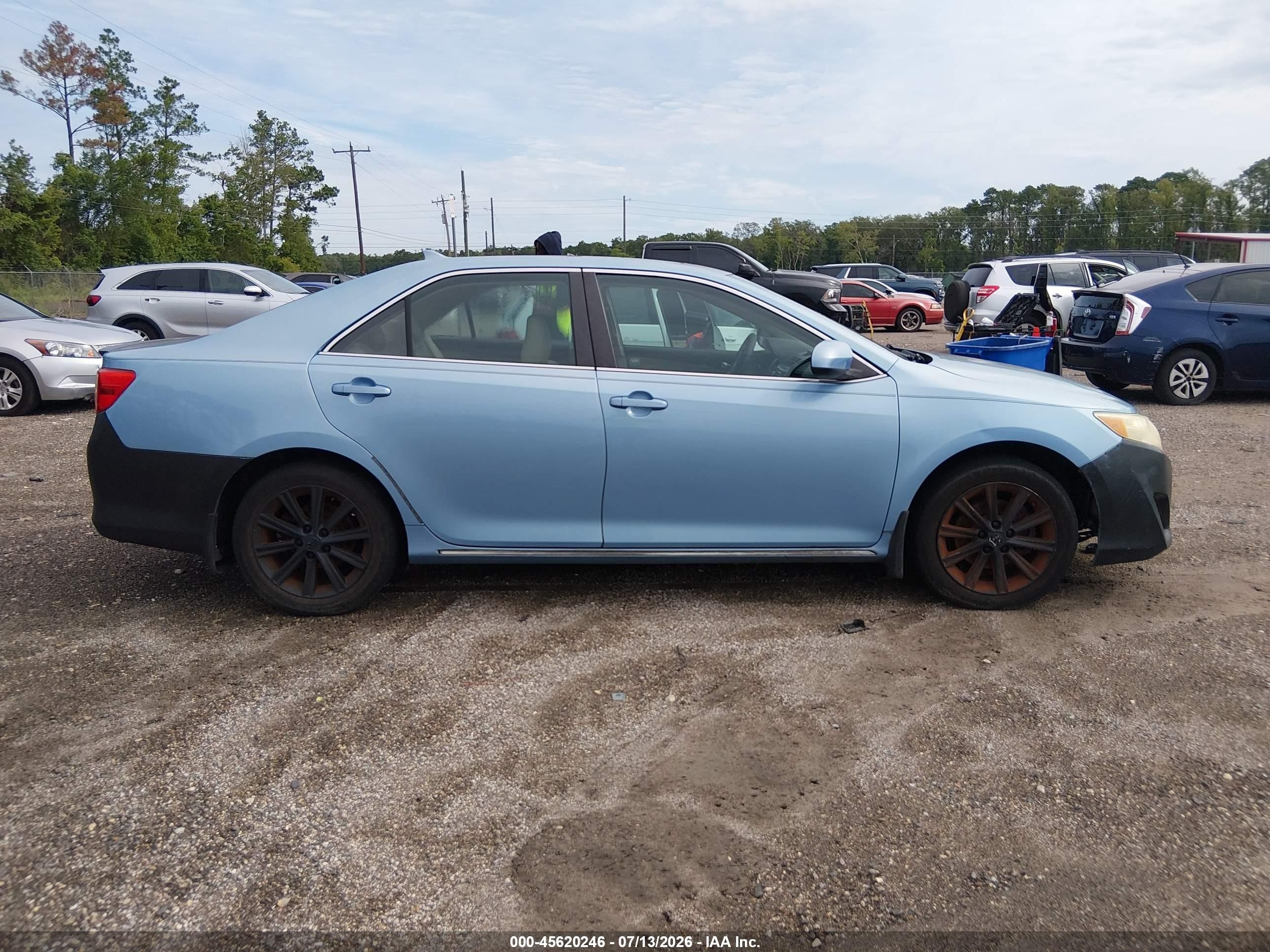 2012 Toyota Camry Xle V6 Blue vin: 4T1BK1FK8CU502443