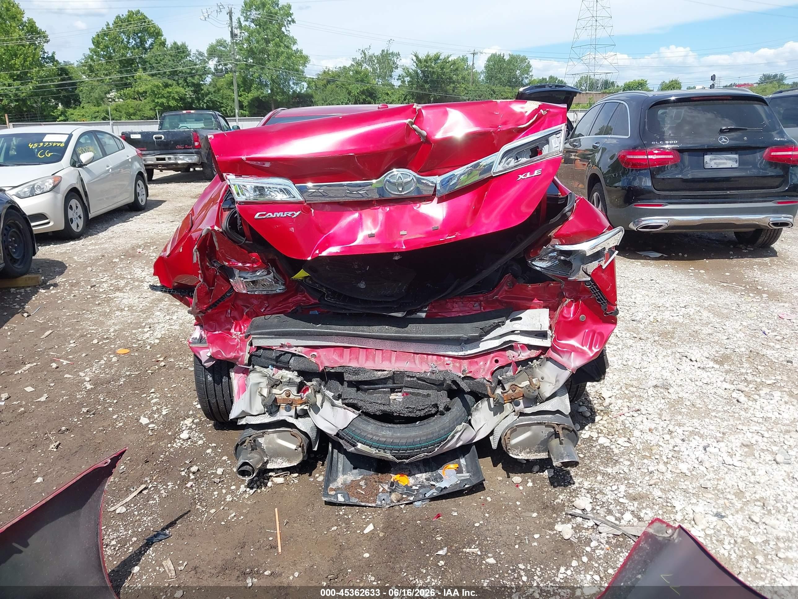 2012 Toyota Camry Xle V6 Red vin: 4T1BK1FK8CU516567