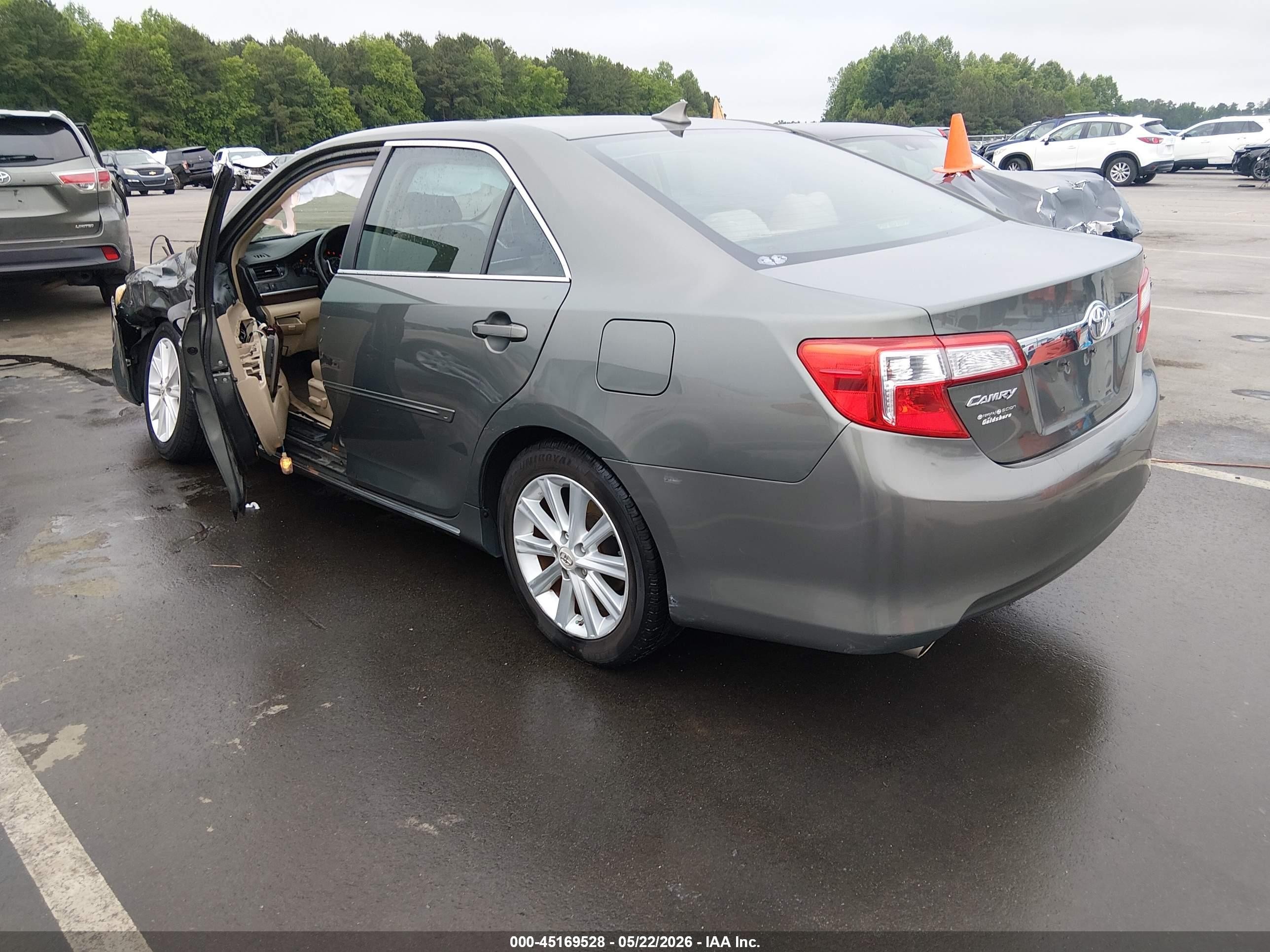 2012 Toyota Camry Xle V6 Gray vin: 4T1BK1FK8CU519419