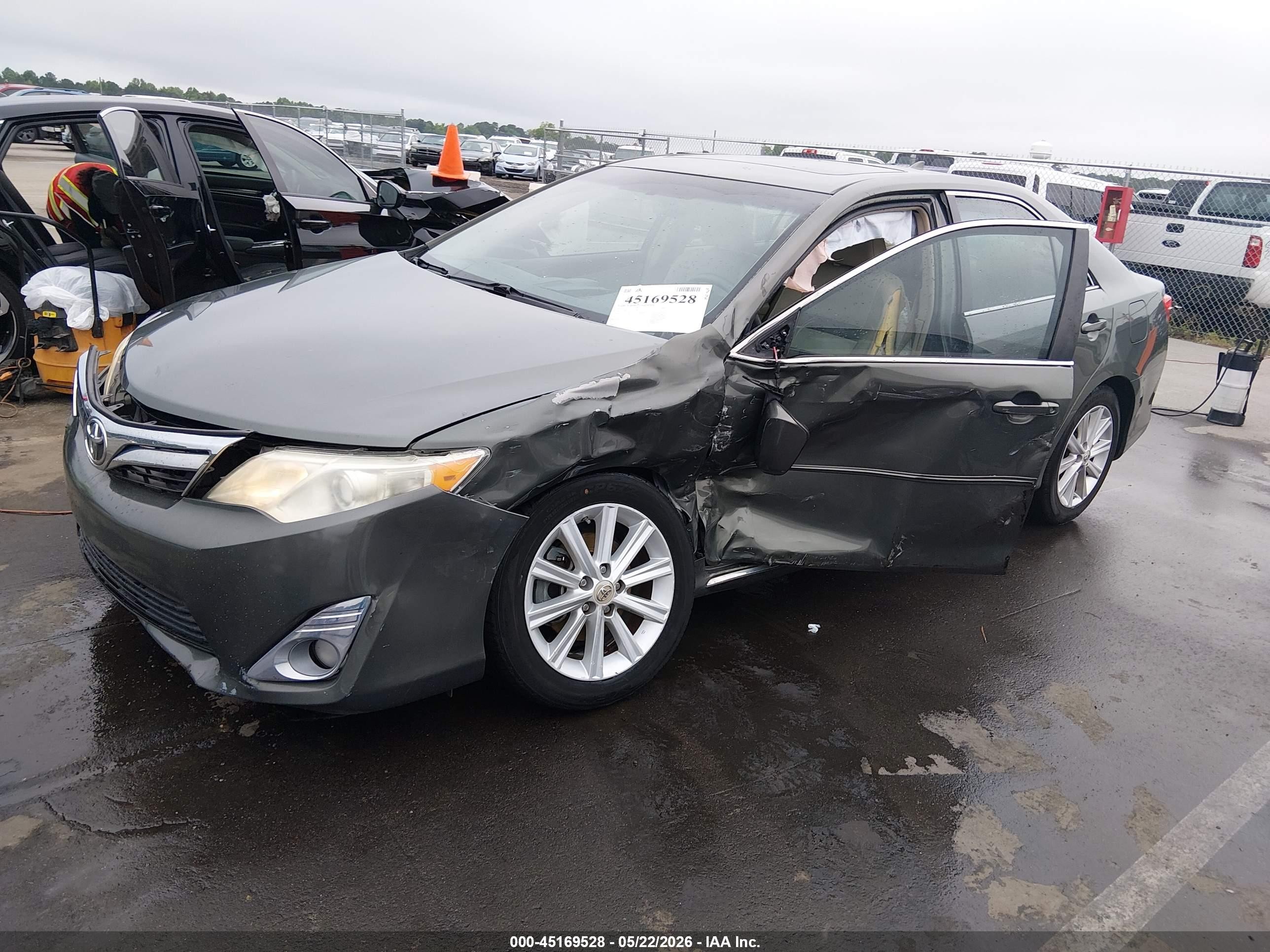 2012 Toyota Camry Xle V6 Gray vin: 4T1BK1FK8CU519419